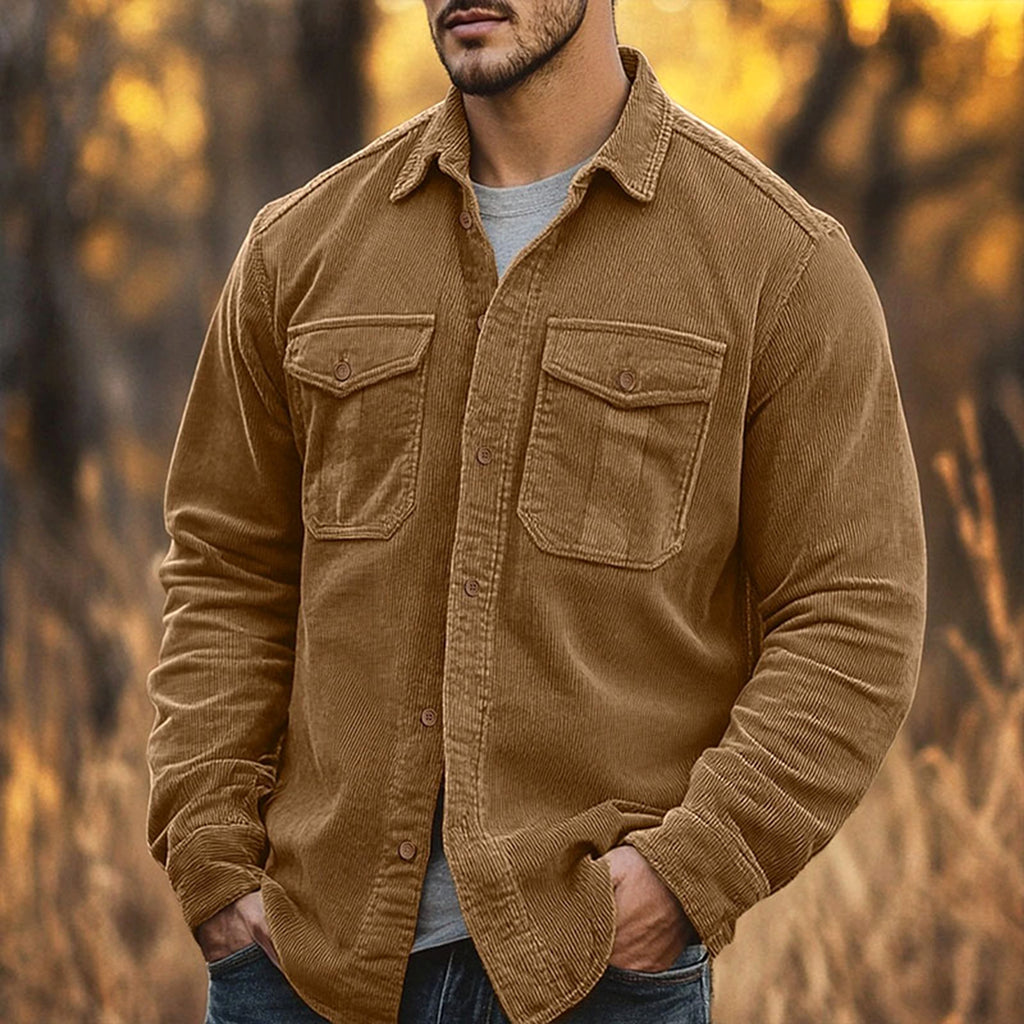 Men's Button Shirt Casual Shirt Lamp Wick - enhanced image 4
