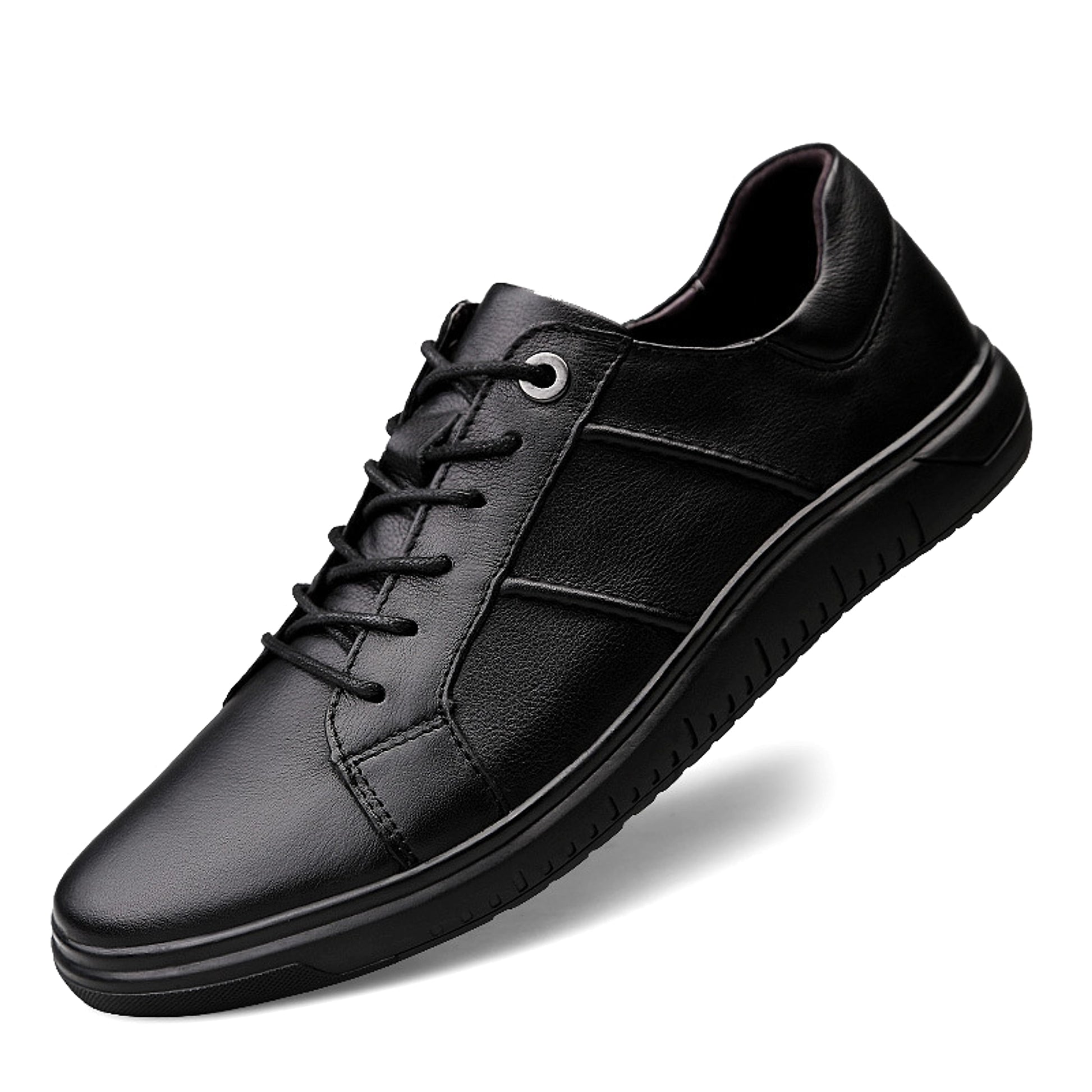 Men's casual fashion breathable top leather shoes - enhanced image 4