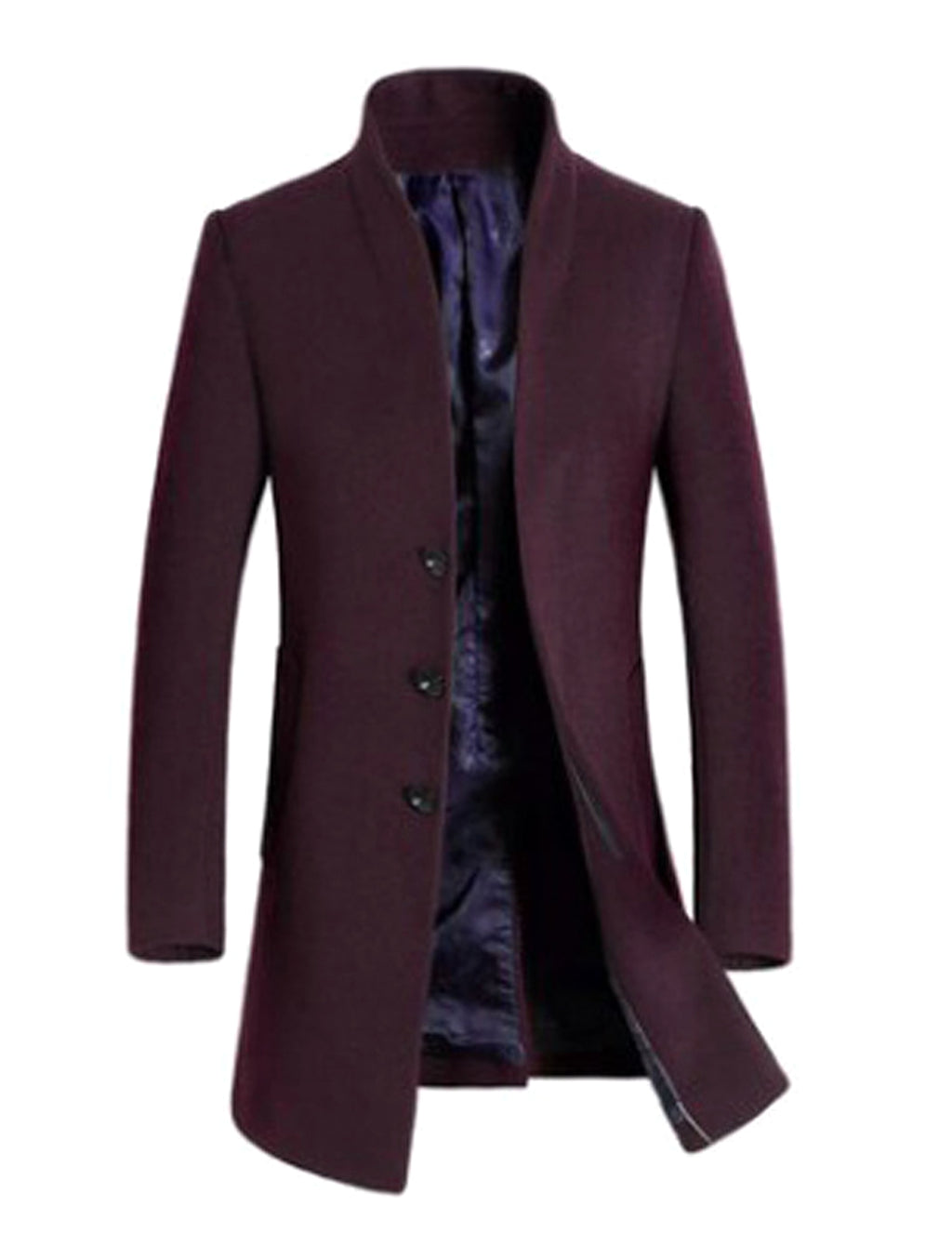 Men's casual woolen trench coat - enhanced image 4