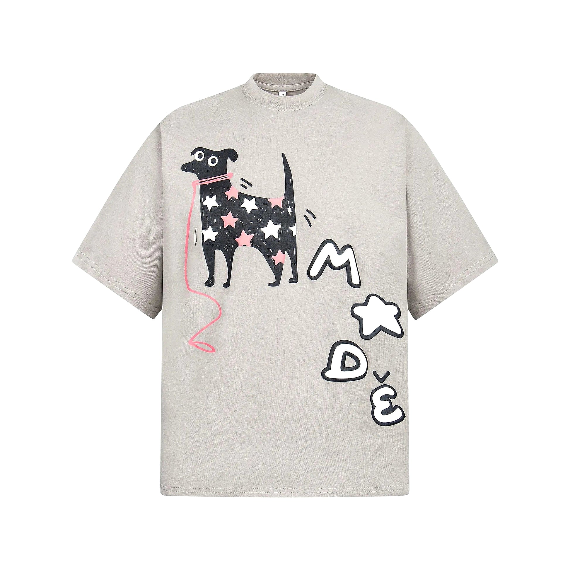 Men's Dog Round Neck Oversized T-Shirt - enhanced image 4