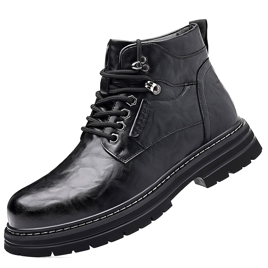 A.1 Men's Fashion British Style High-top Boots - enhanced image 4