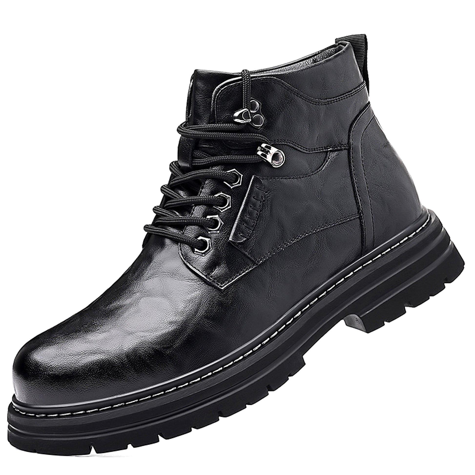 A.1 Men's Fashion British Style High-top Boots - enhanced image 4