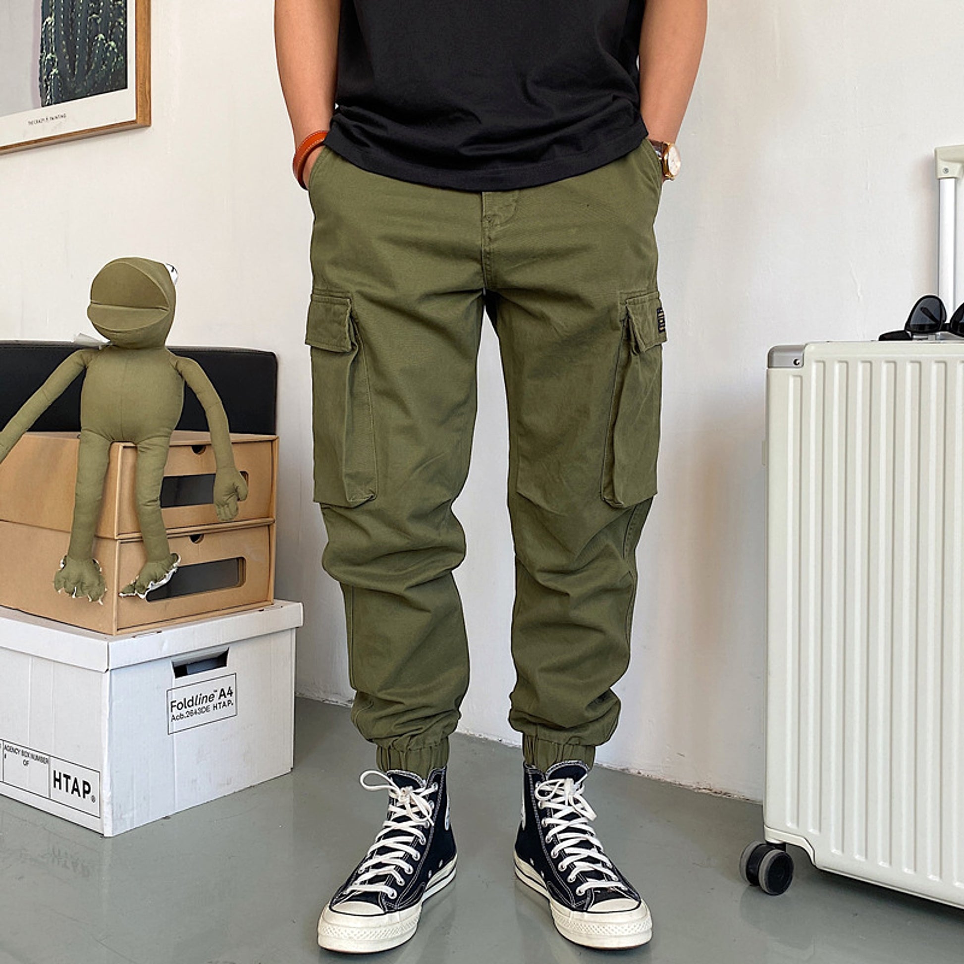Men's Fashion Casual Cotton Multi-pocket  Casual Pants - enhanced image 4