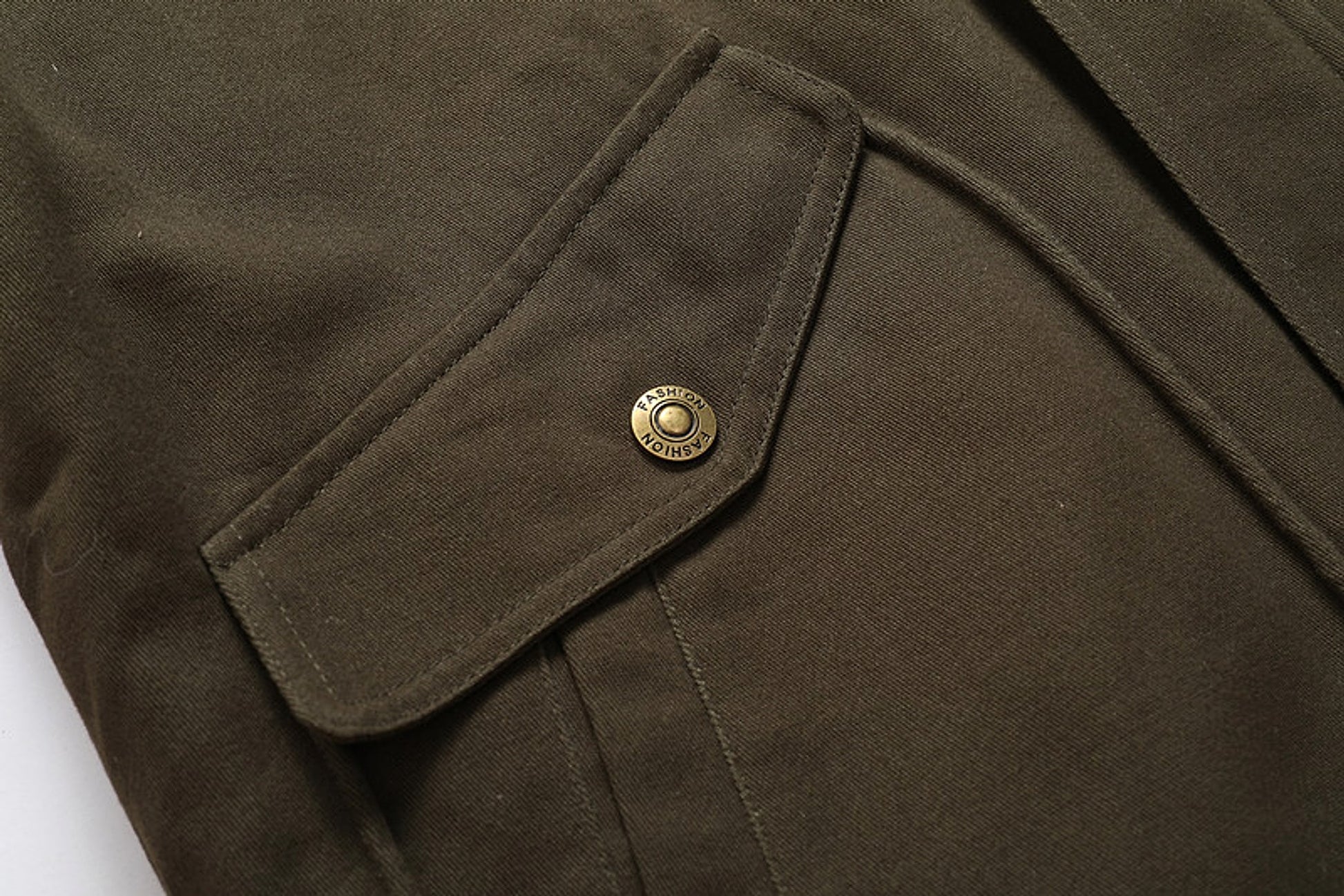 Men's Fashion Casual Fleece-lined Washed Coat - enhanced image 4