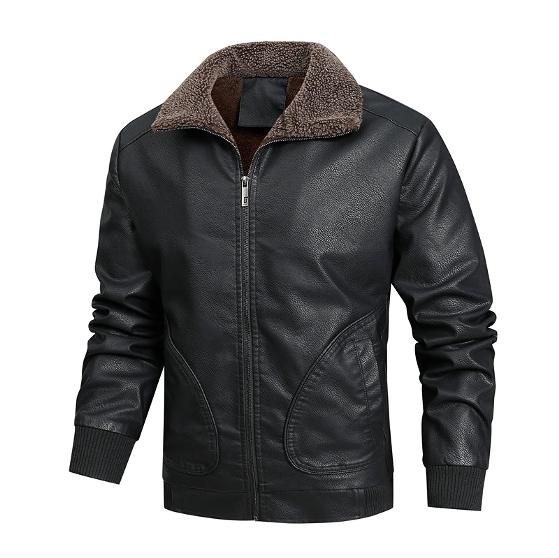 Men's Fashion Casual Polo Collar Zipper Jacket - enhanced image 4