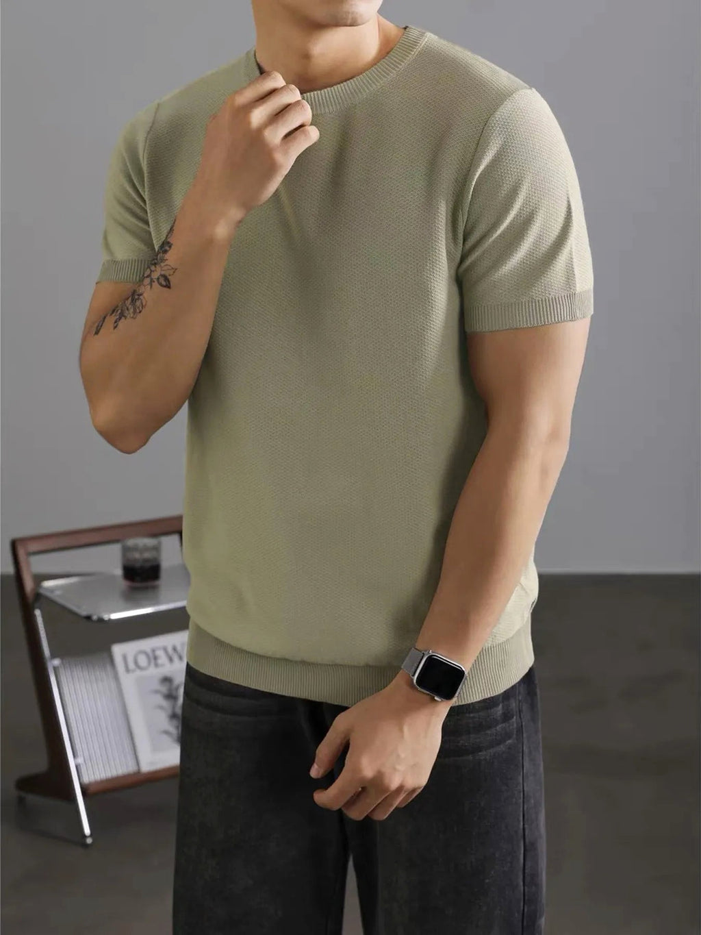 Men's Full Size Classic Crew Neck Basic T-Shirt Plus Size - enhanced image 4