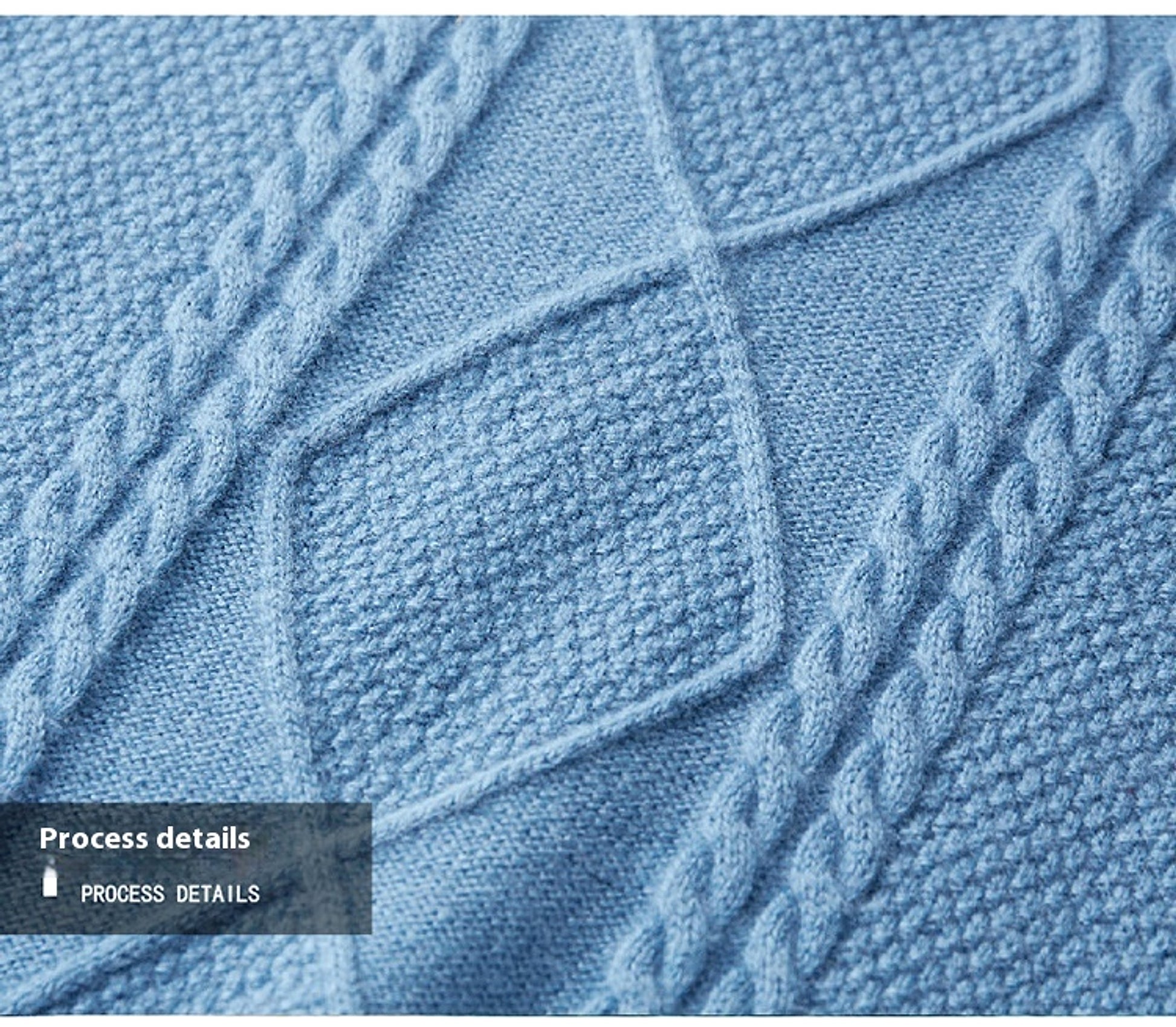 Men's Lapel High Collar Thick Loose Casual Knitted Sweater - enhanced image 4