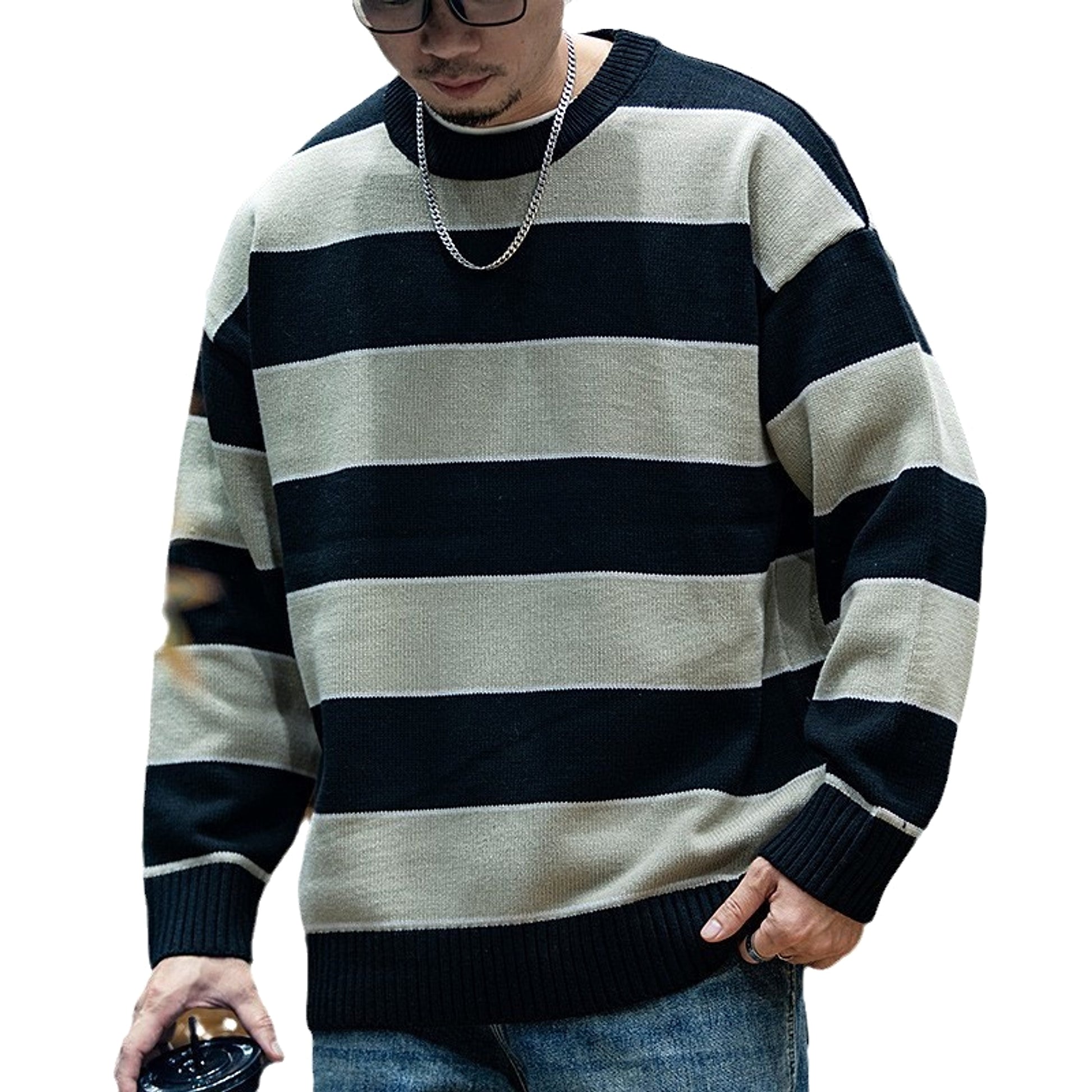 Men's Loose Fashion Brand Crew Neck Casual Sweater Men's - enhanced image 4