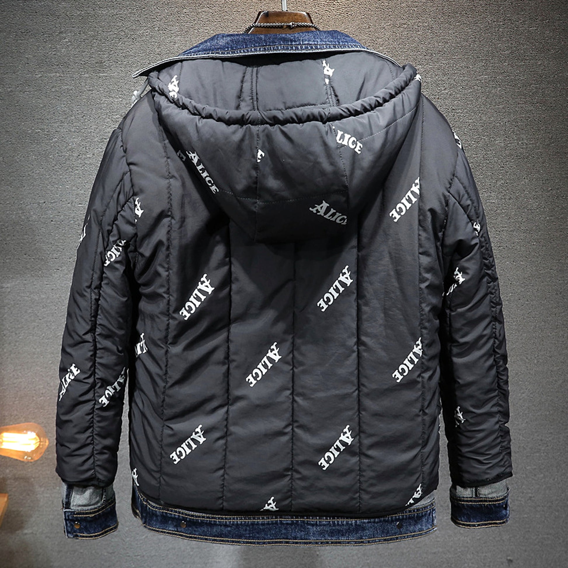Men's Loose Hooded Thickened Fleece Jacket - enhanced image 4