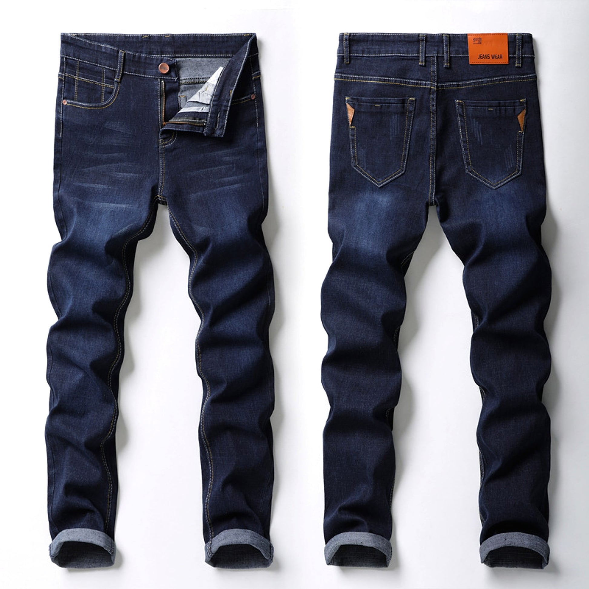 Men's Slim Stretch Slim Straight-leg Jeans - enhanced image 4