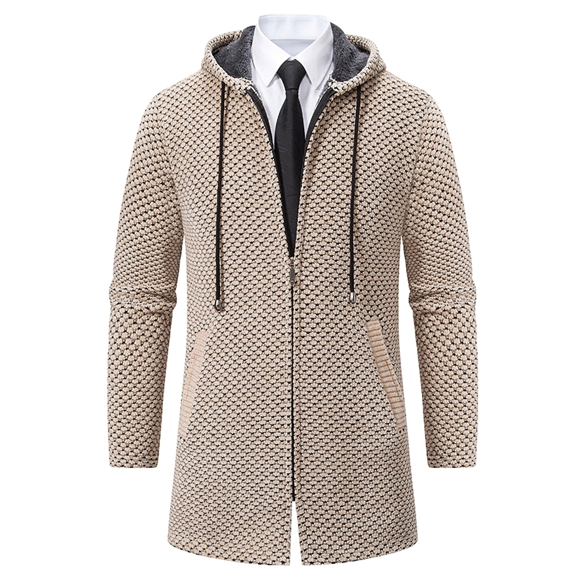 A.1 Men's Solid Color Cardigan Sweater - enhanced image 4