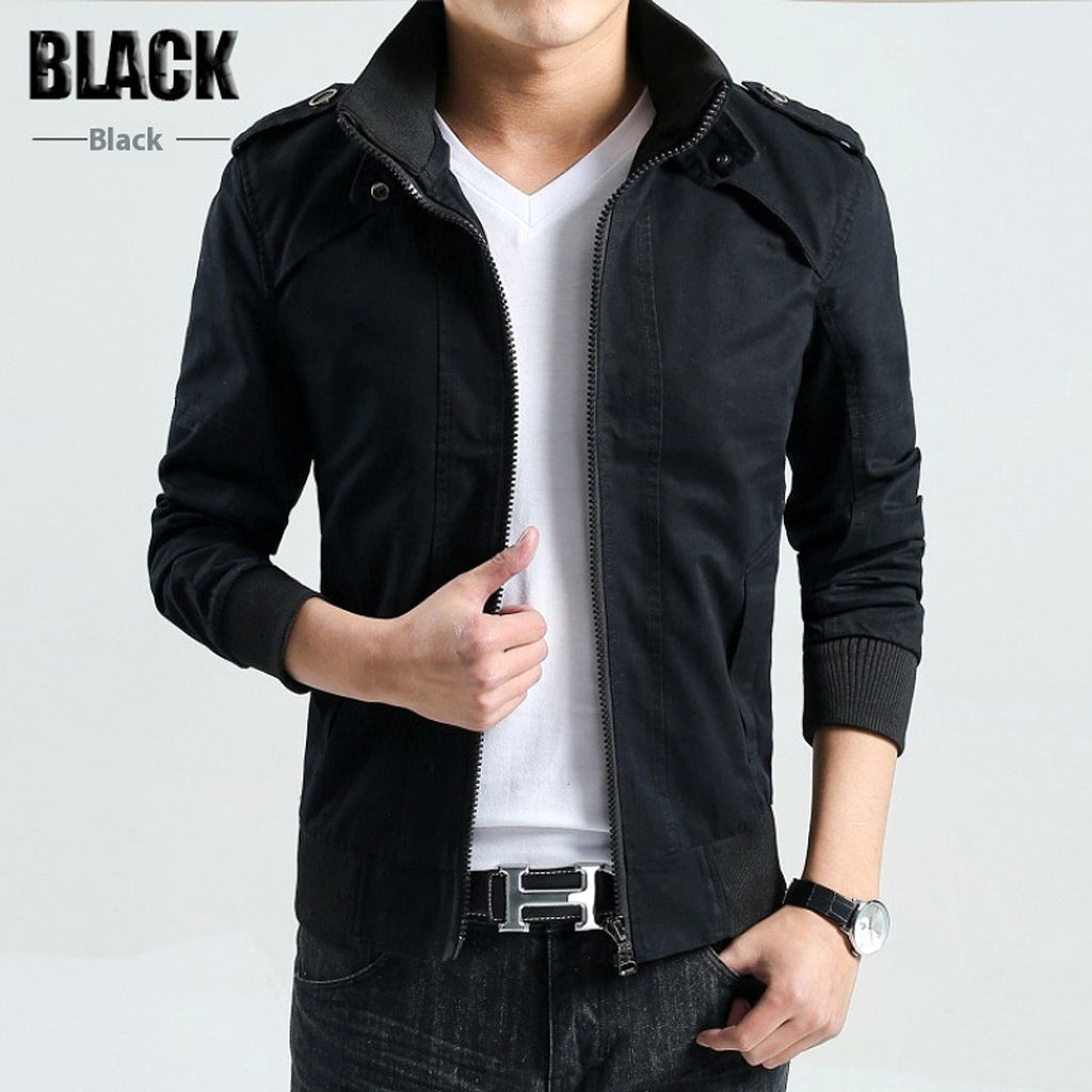 Men's Stand Collar Jacket - enhanced image 4