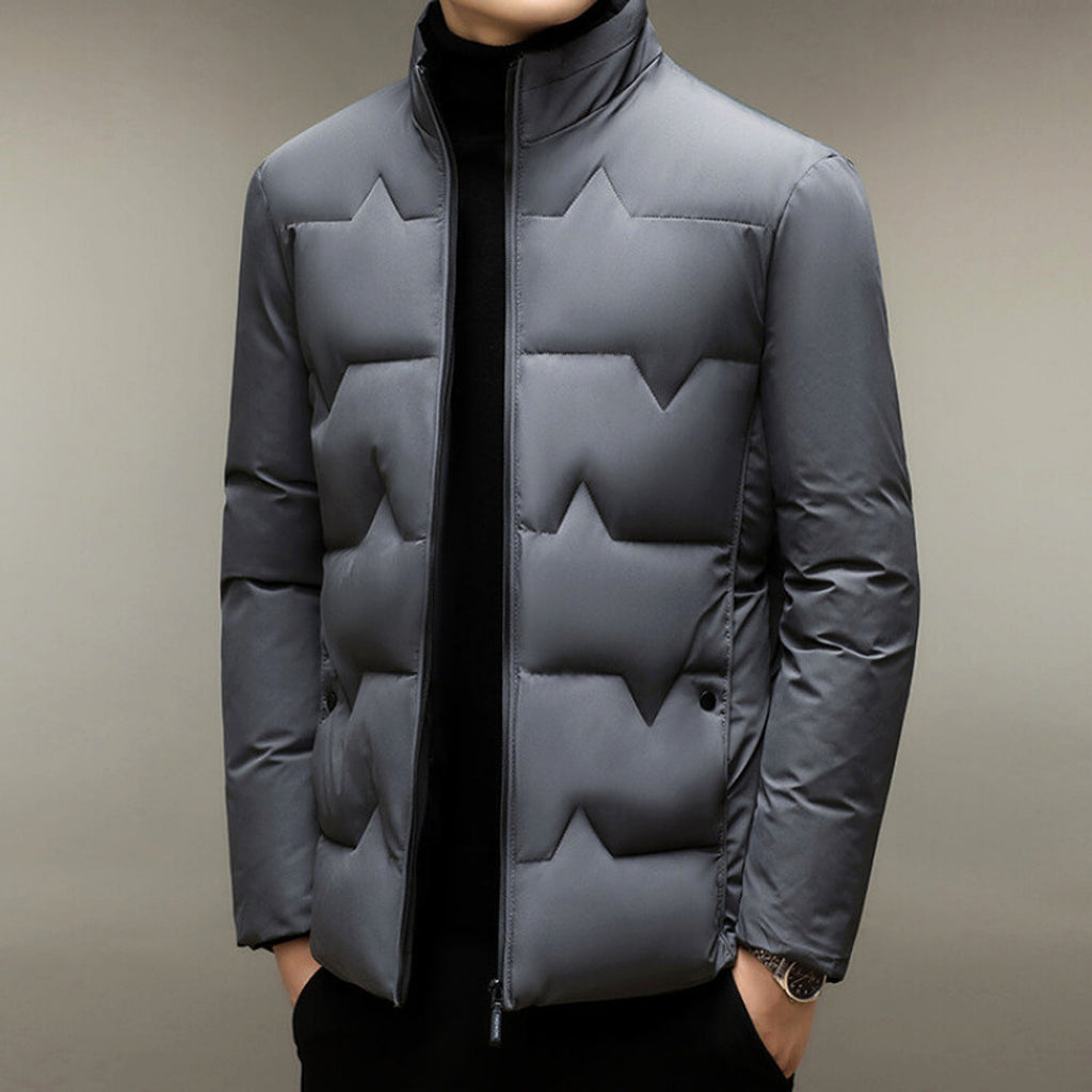 Men's Thickened Cotton-padded Coat Middle-aged Dad Cotton-padded Jacket - enhanced image 4