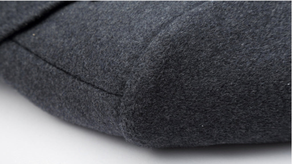 Men's woolen coat slim fit trench coat - enhanced image 4