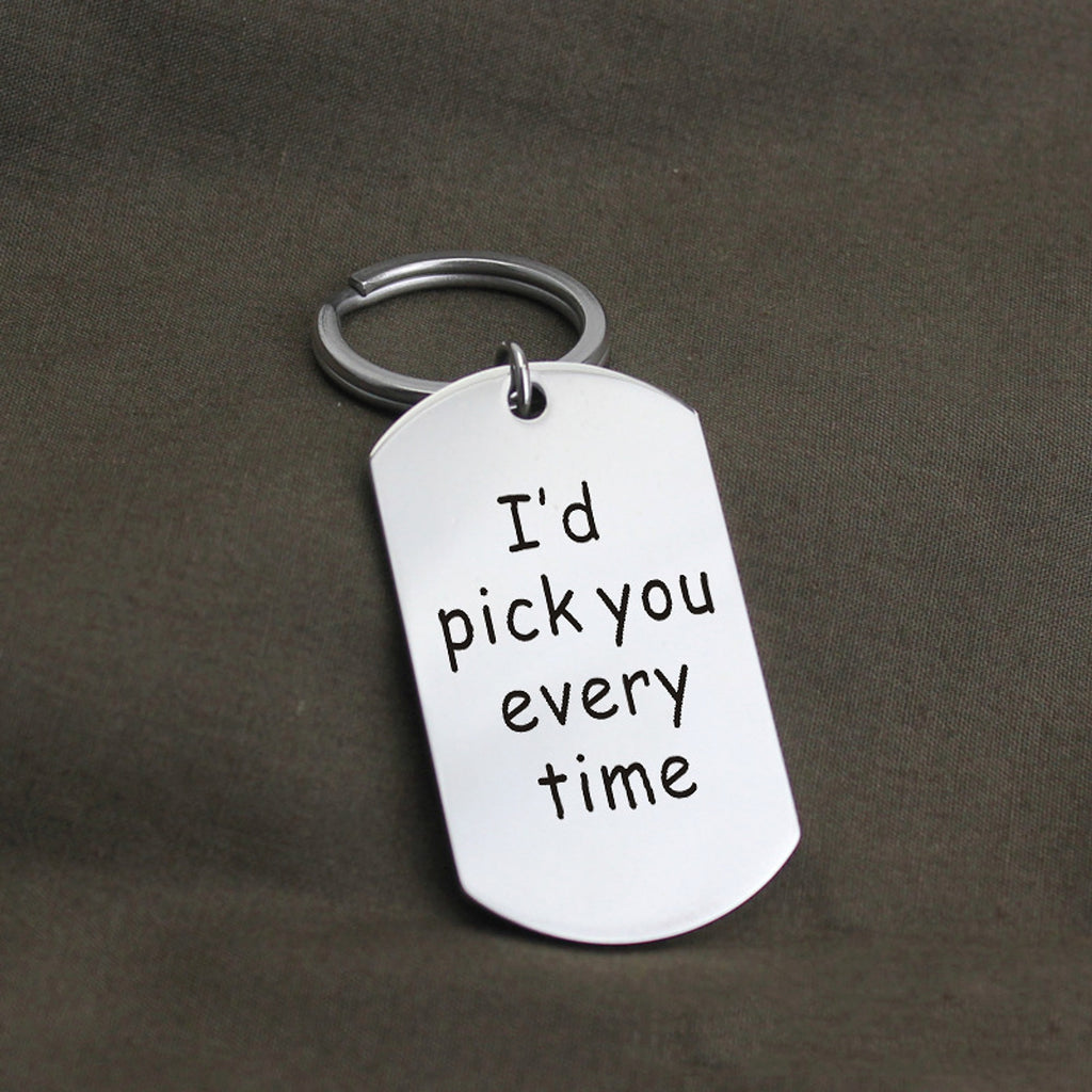 Custom Engraved Titanium Steel Keychain – Personalized Gift - enhanced image 4