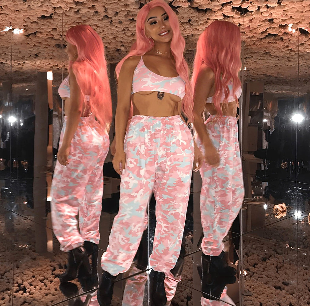 Camouflage Pants Spring High Waist Casual Joggers Elastic Sweatpants Women - enhanced image 4