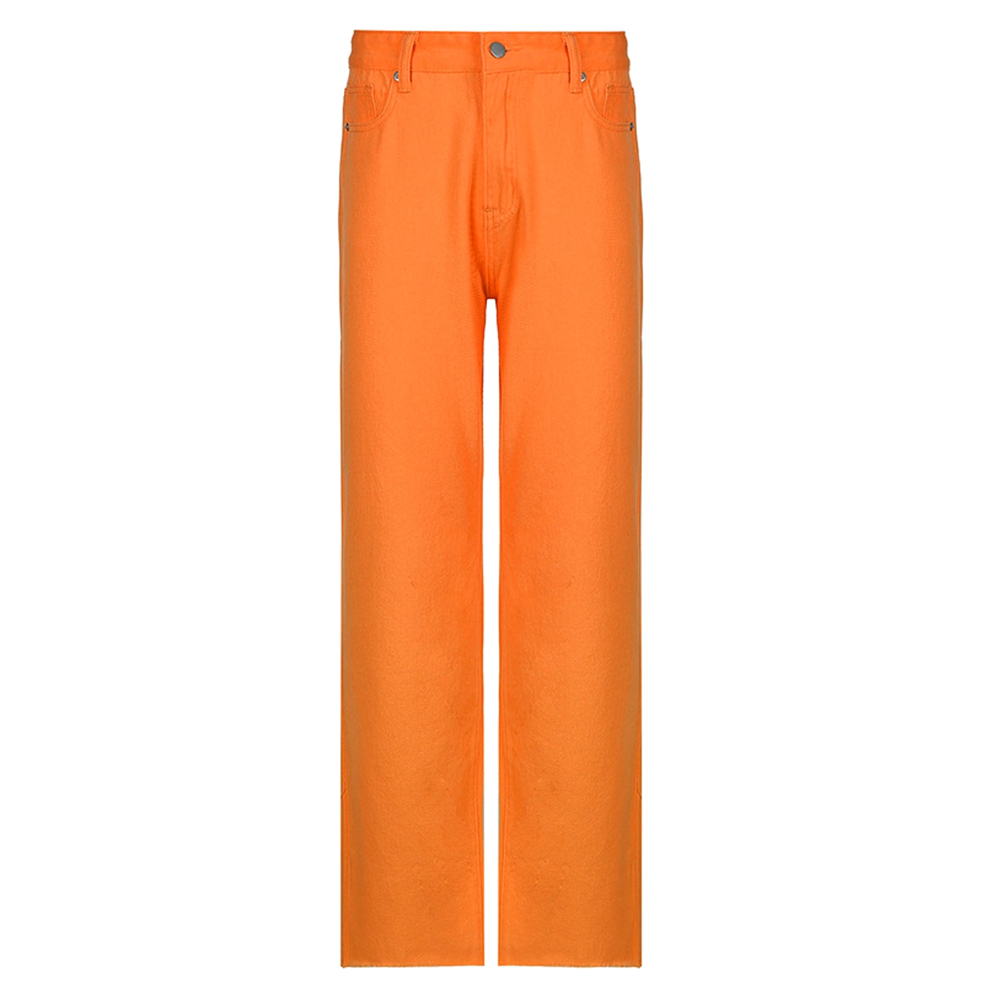 Net Red Colored High-Waist Jeans Women - enhanced image 4
