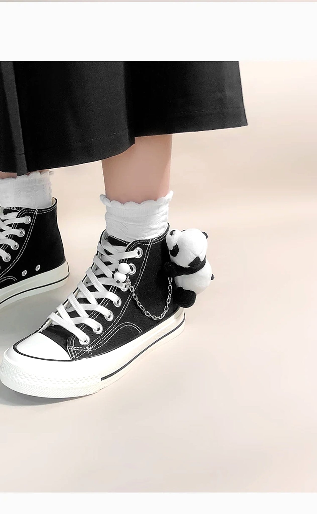 PandaX™ – High Top Canvas Sneakers with Plush Panda - enhanced image 4