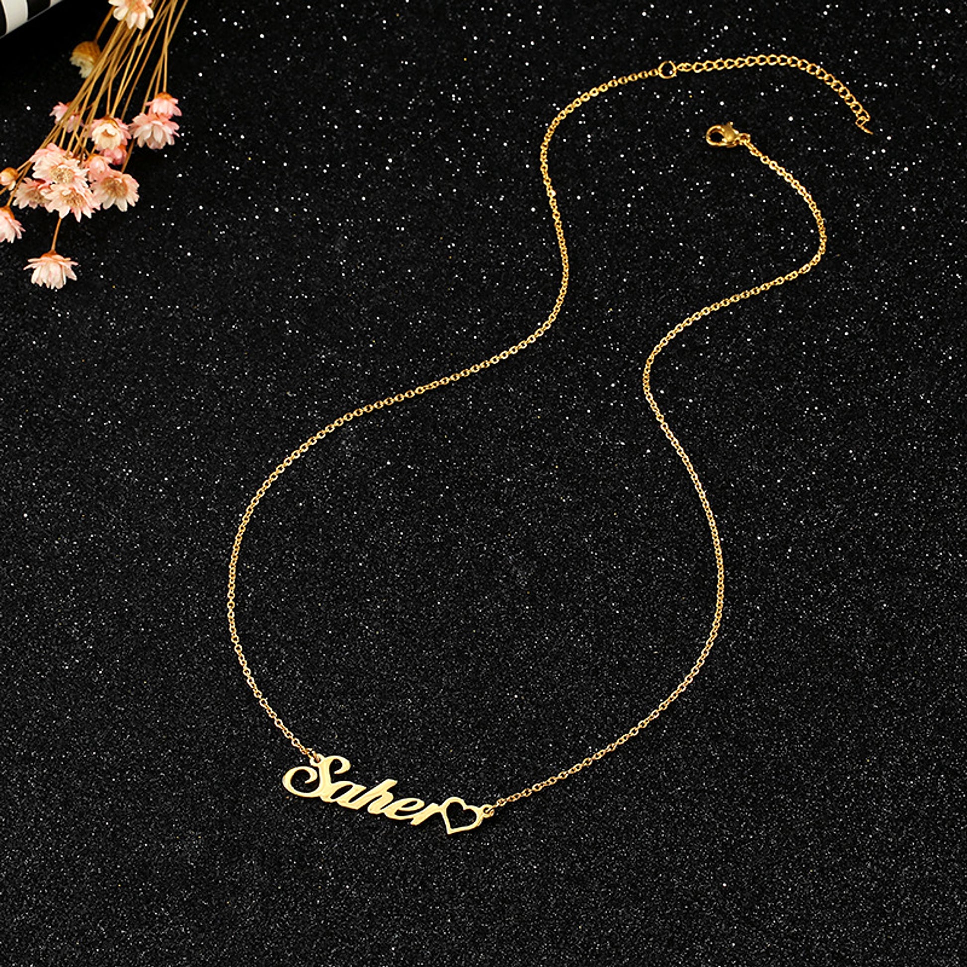 One Piece Make DIY Stainless Steel English Letter Pendant Clavicle Chain - enhanced image 4