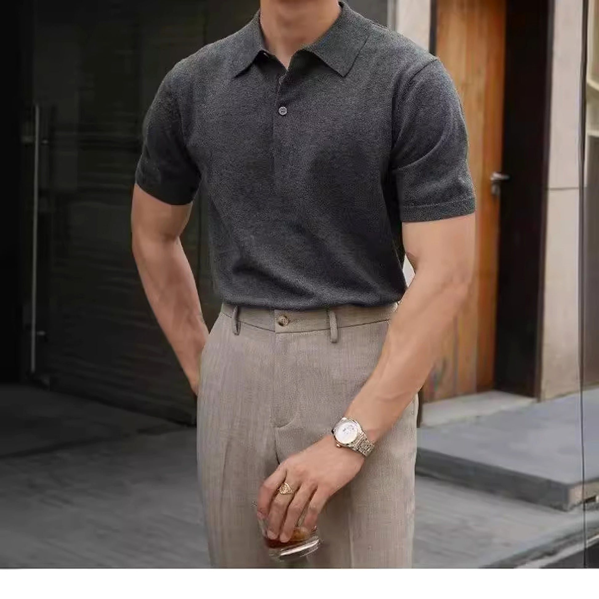 Modern Essential Men's Polo Shirt - enhanced image 4