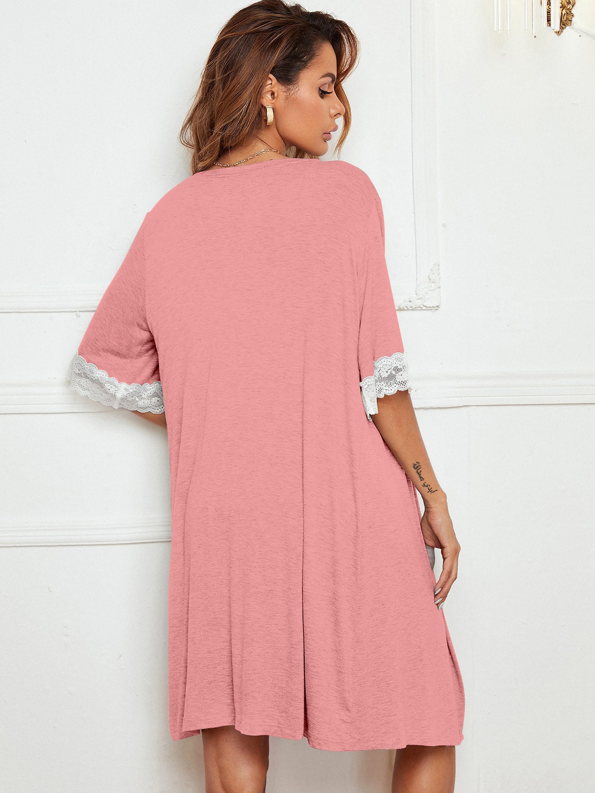 Pajama Suit Lace Women - enhanced image 4