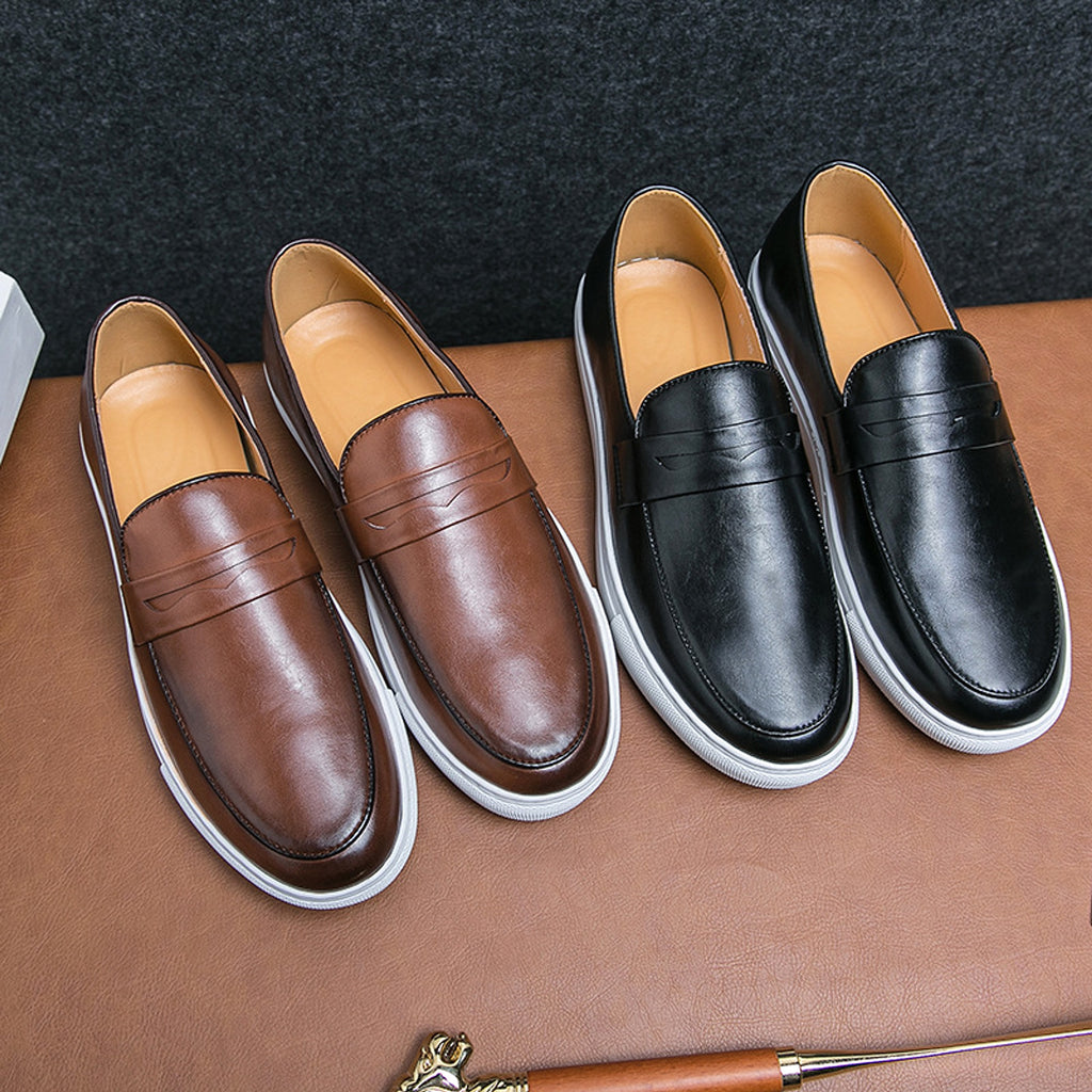 Plus Size Board Shoes Male Business Casual Leather Shoes Men - enhanced image 4