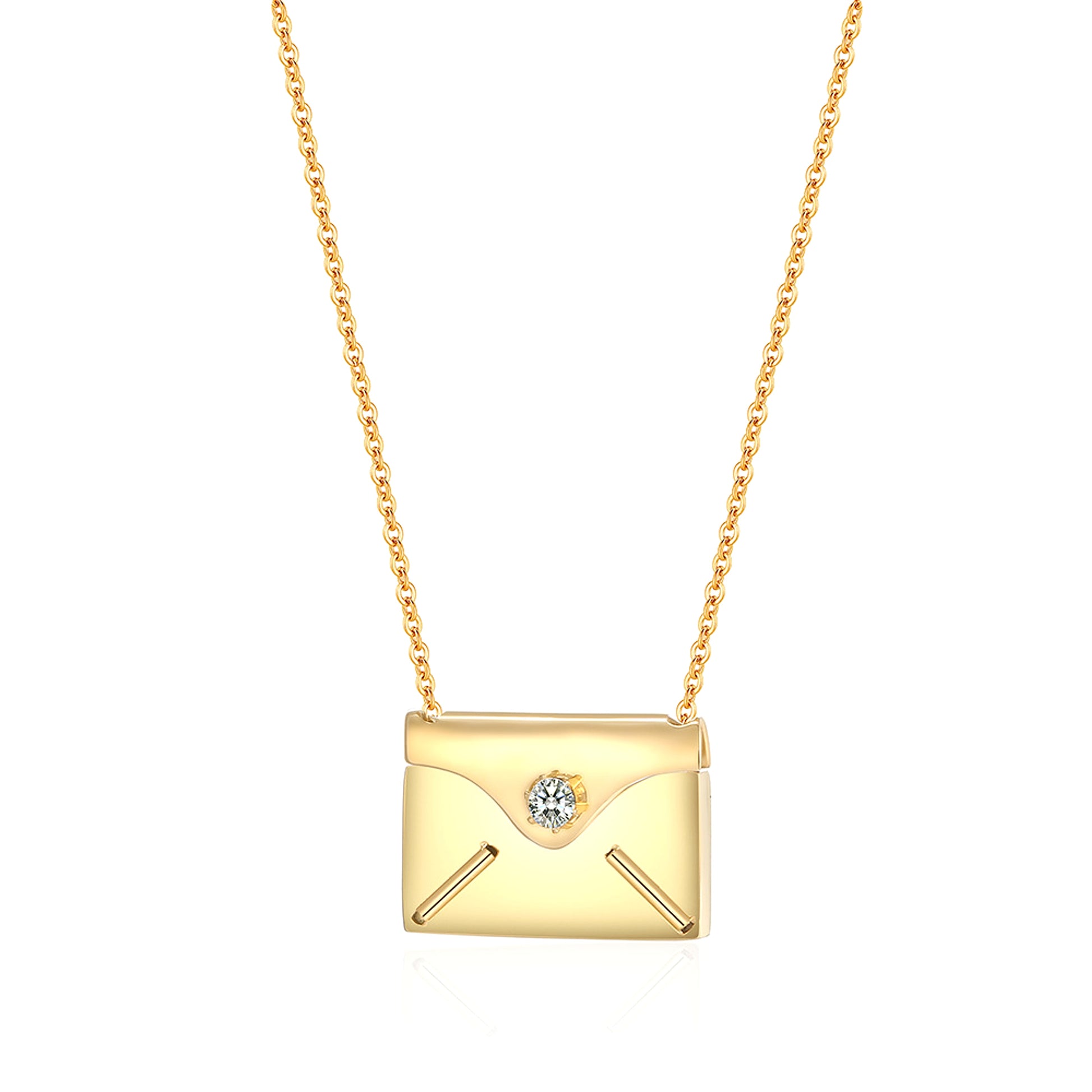 Pullout Envelope Couple Necklace DIY Personalization - enhanced image 4