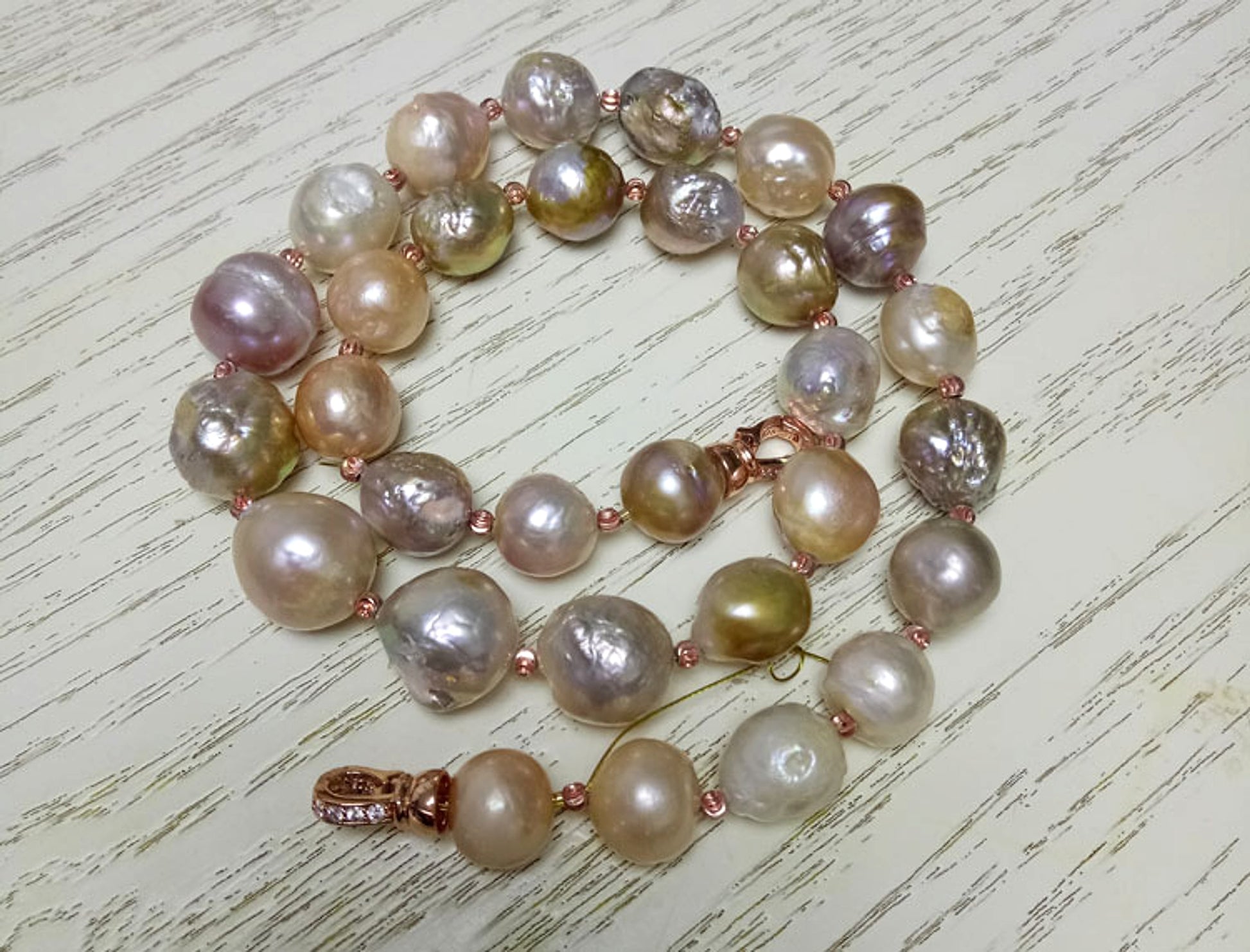 Pure Natural Oversized Pearl Long Necklace Personality Luxurious - enhanced image 4