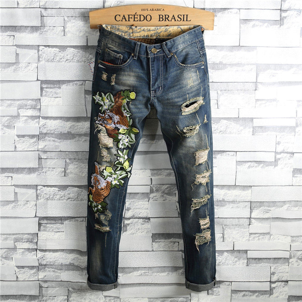 TIGER Cool Trendy Straight Men's Jeans - enhanced image 4