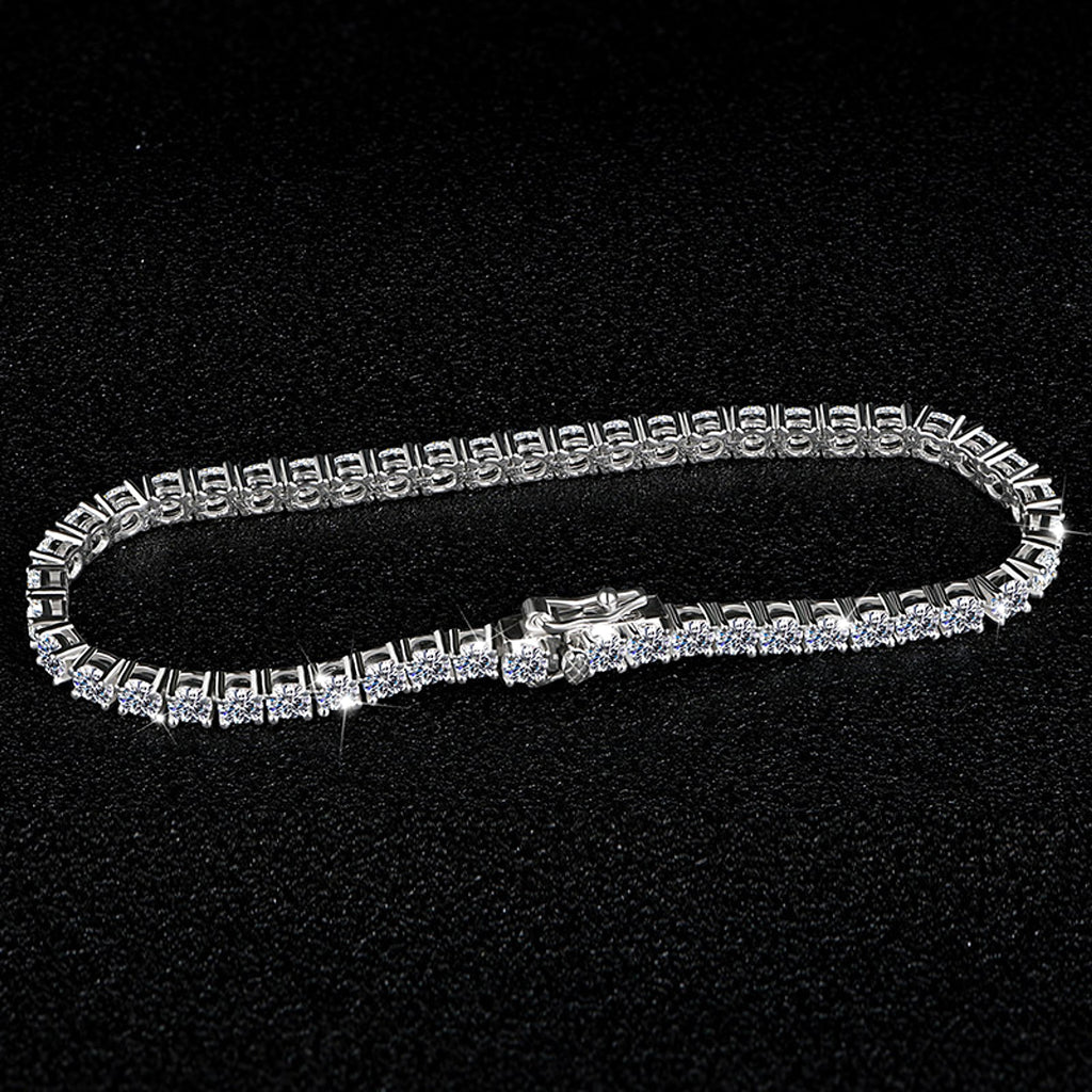 S925 Silver Mosan Diamond Bracelet Female - enhanced image 4