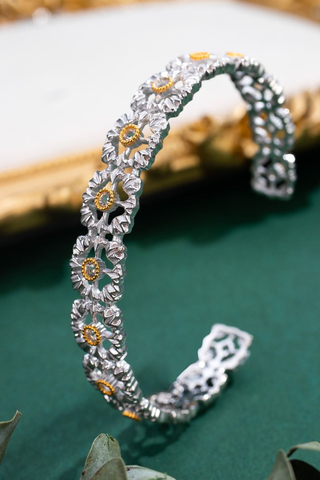 S925 Silver Natural Topaz Bracelet - enhanced image 4
