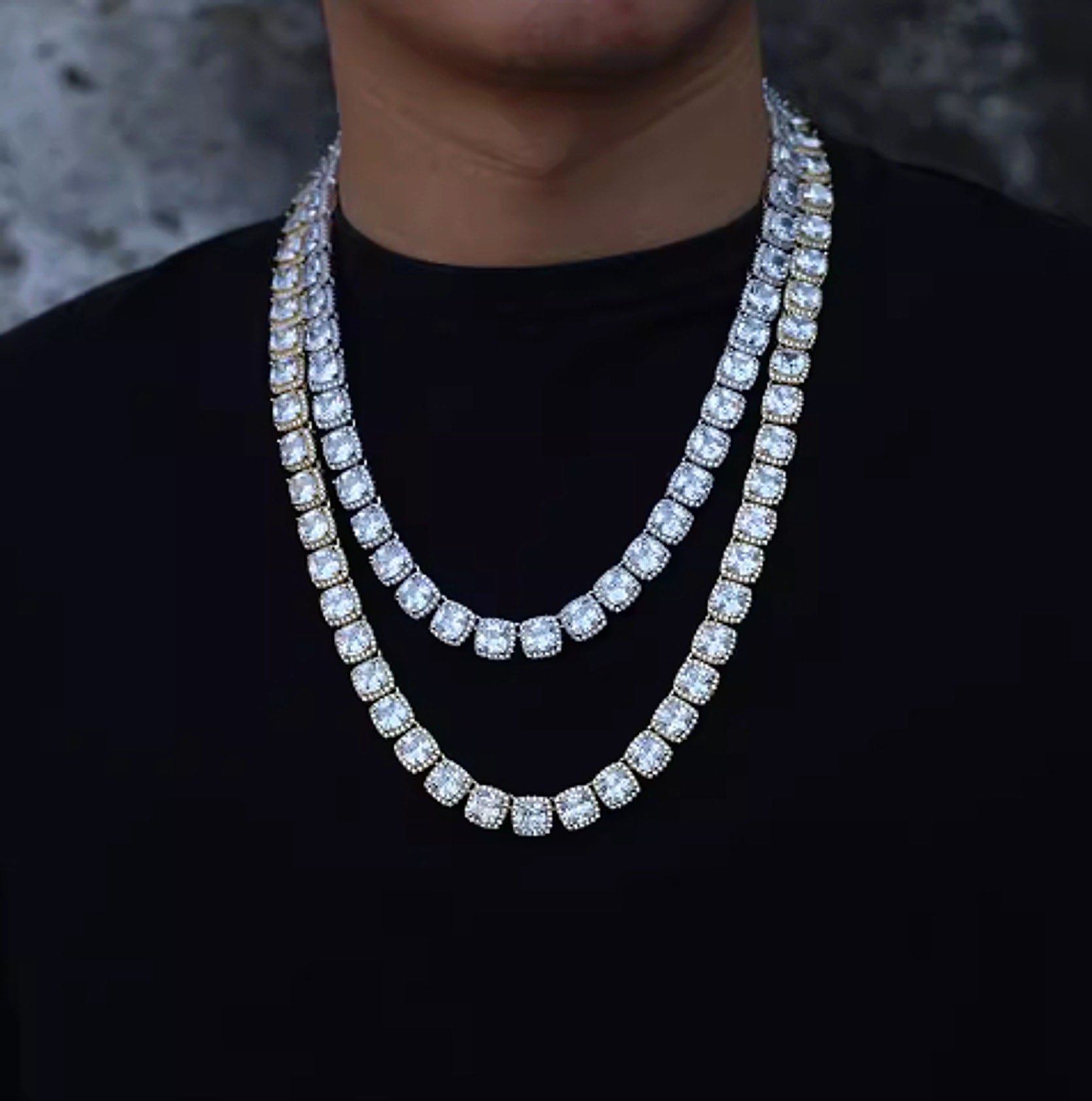 S925 Sterling Silver Hip Hop Jewelry Necklace 8mm Wide - enhanced image 4