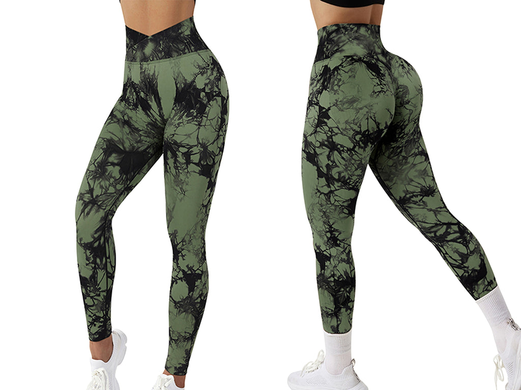 Seamless Tie Dye Leggings Women Yoga Pants Push Up Sport Fitness Running Gym Leggings - enhanced image 4