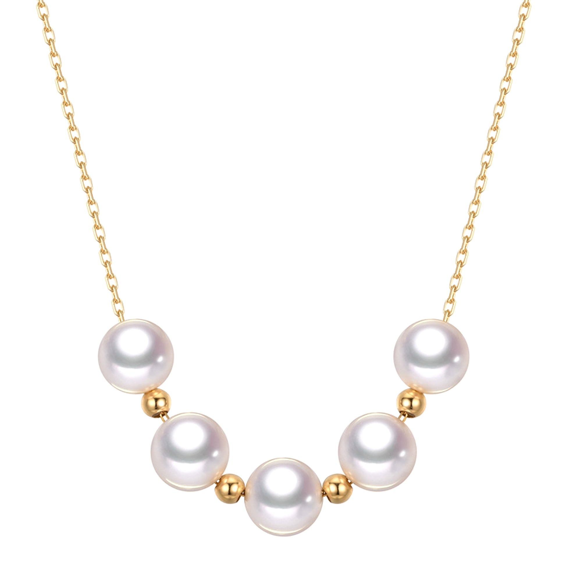 Radiant Pearl 18K Gold Adjustable Necklace - enhanced image 4