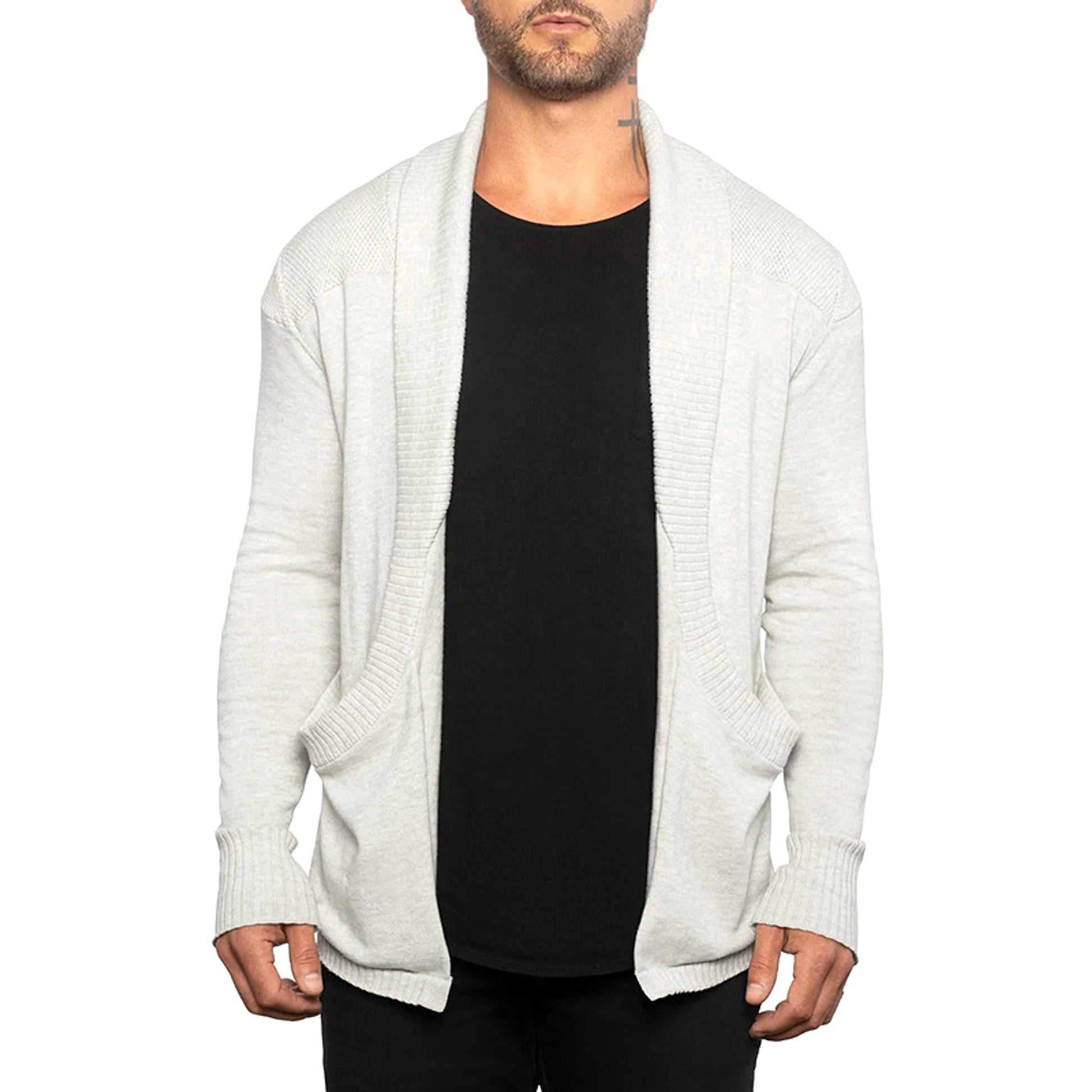 Solid Color Cardigan Sweater With Pockets Casual Men's Long-sleeved - enhanced image 4