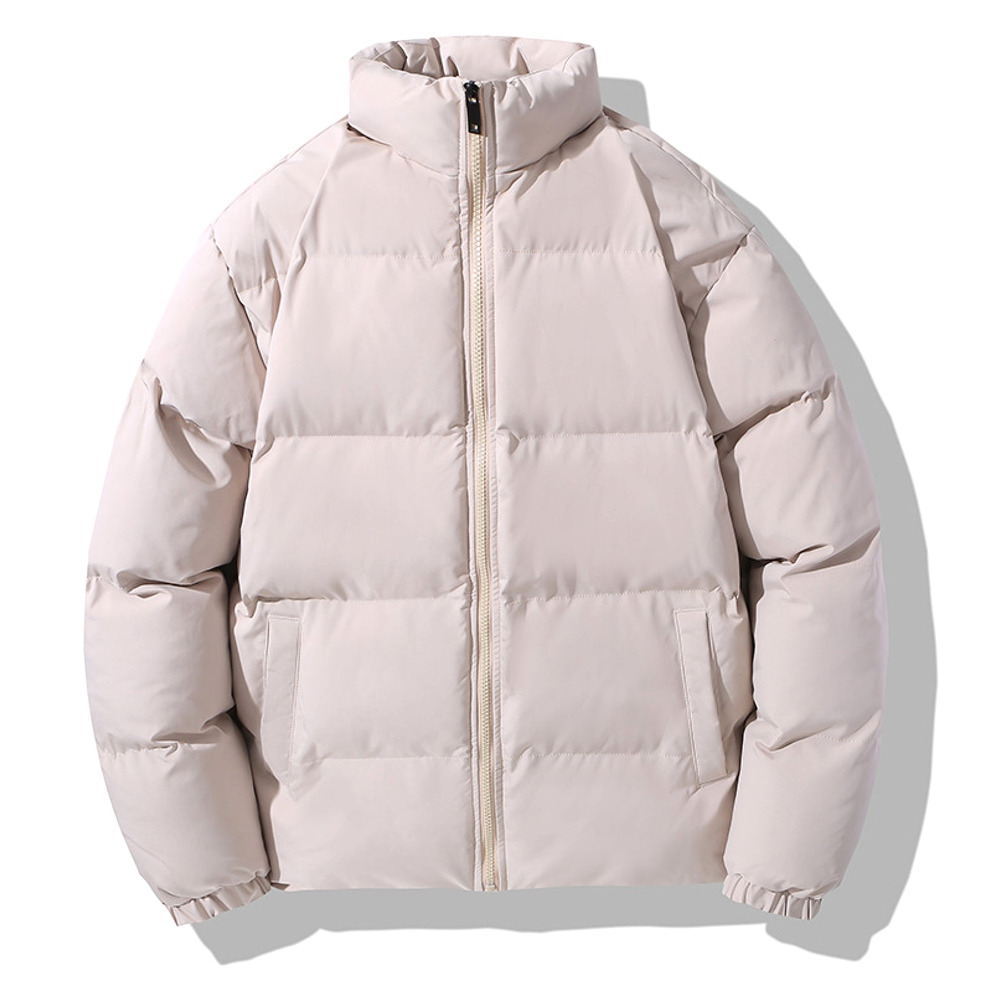Solid Color Casual Cotton-padded Jacket Men's Clothing - enhanced image 4