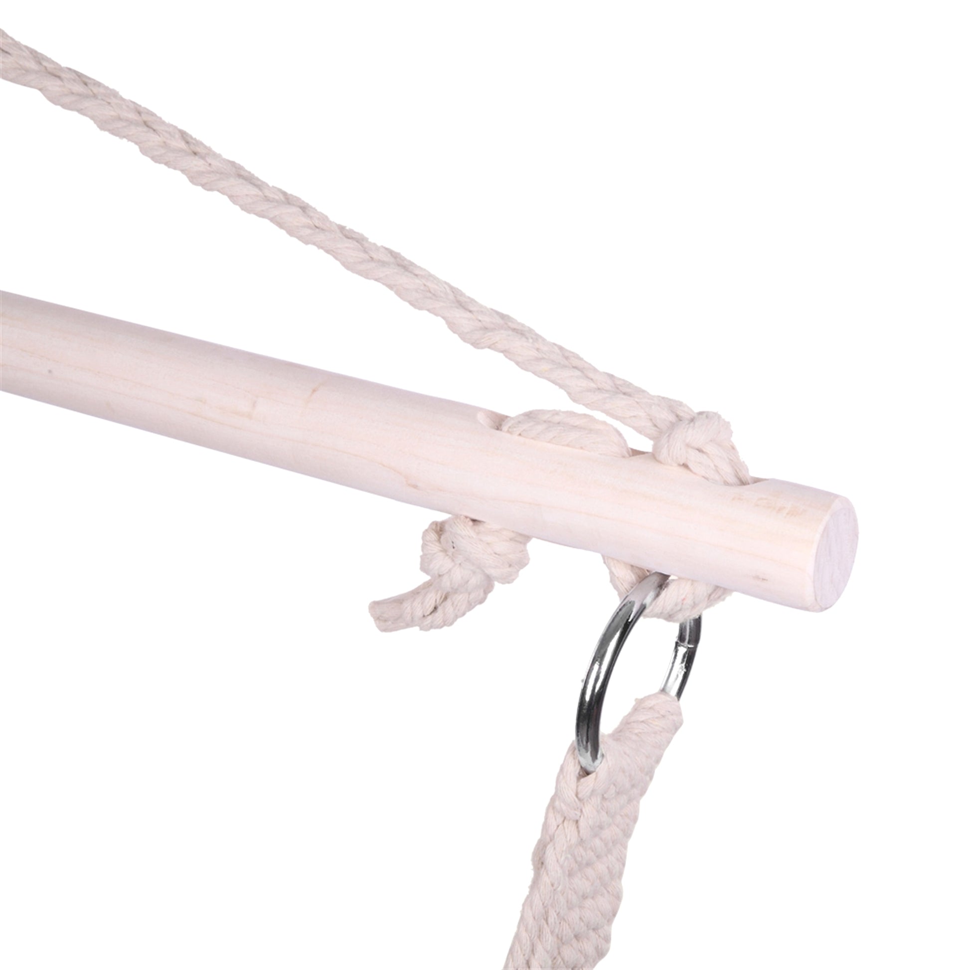 SolunaWeave™ – Cotton Rope Hanging Chair (Beige) - enhanced image 4