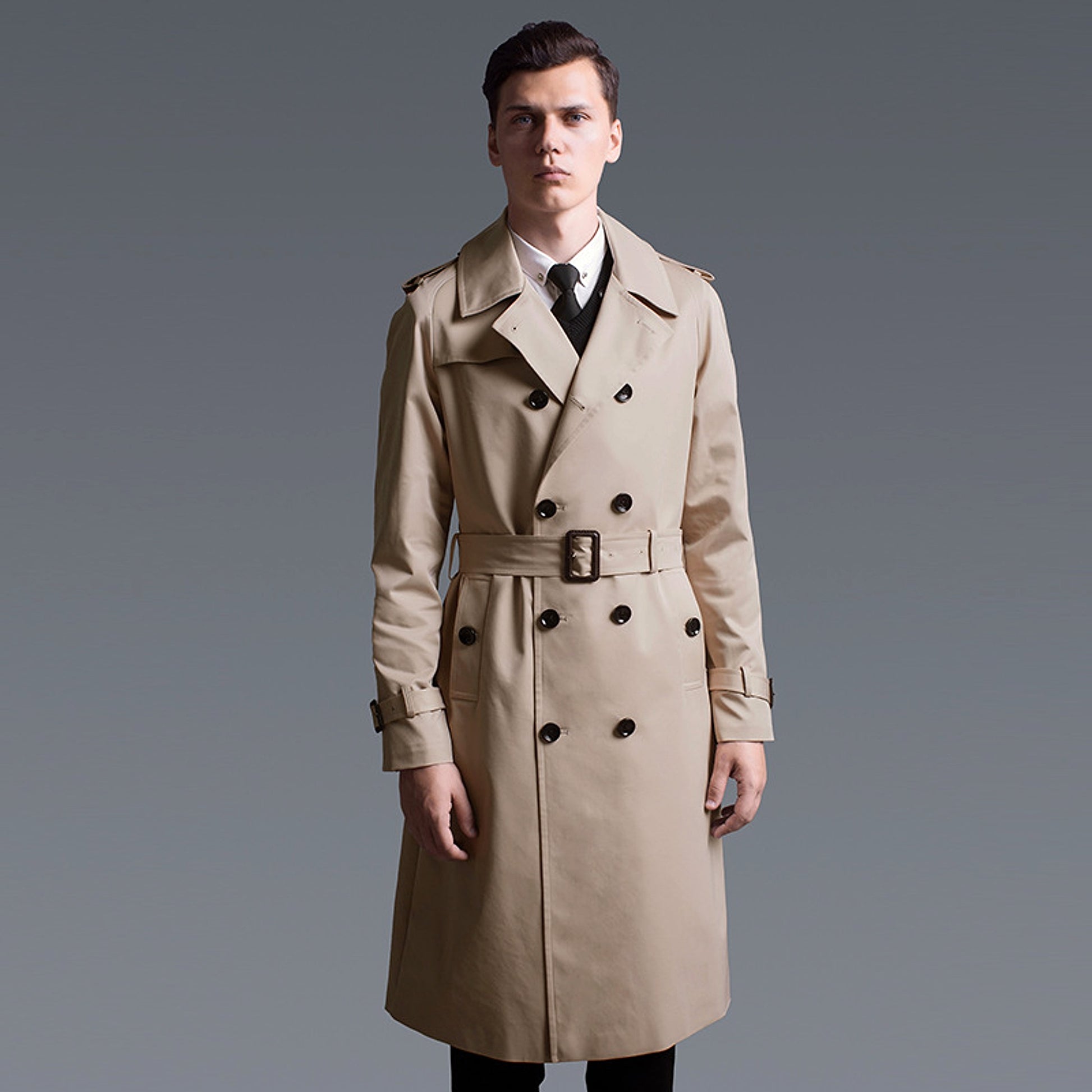 Spring And Autumn New European Station Loose Trench Coat - enhanced image 4