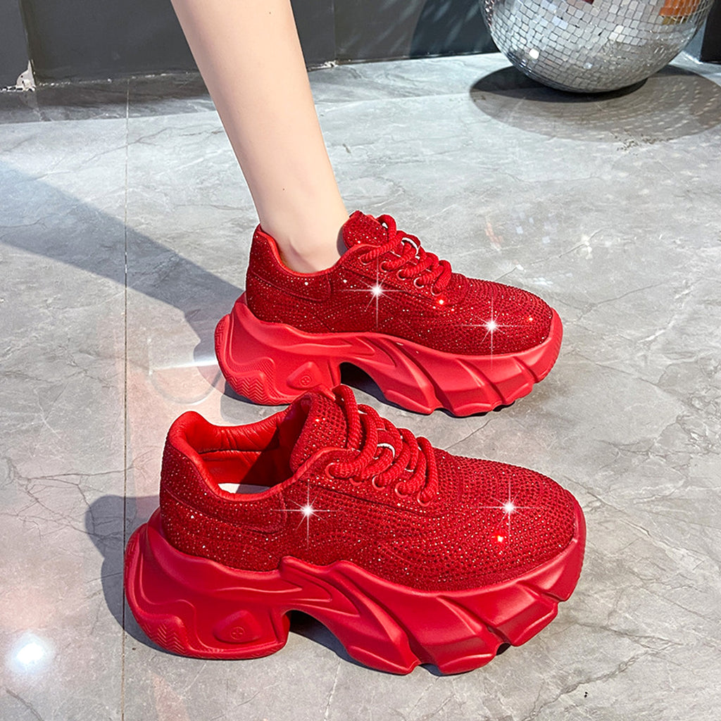 Spring And Autumn New Platform Heel Light Bottom Sports Style Height Increasing Women Shoes - enhanced image 4