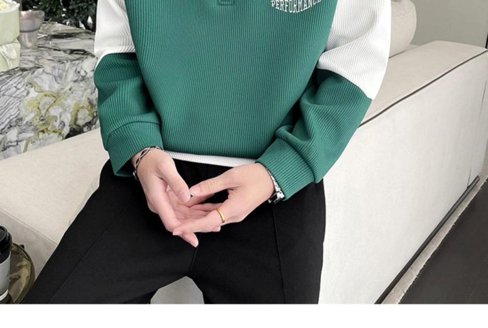 Men's Four Seasons Half-Zip Cotton Jacket - enhanced image 4