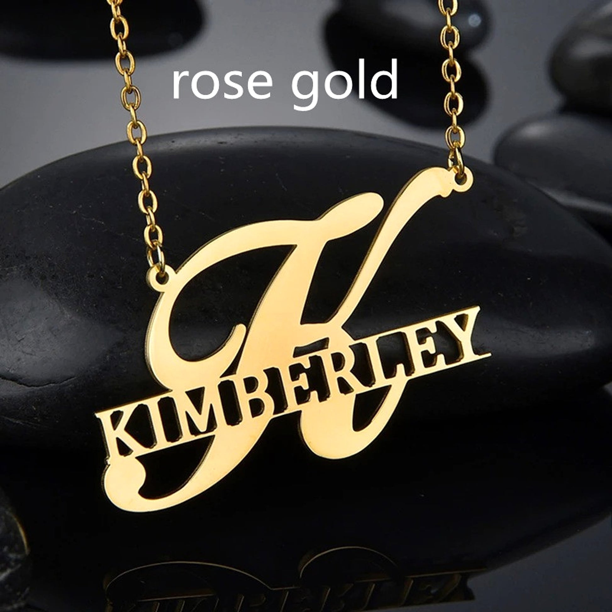 Stainless Steel Initial Capital Men's And Women's Necklace Pendant - enhanced image 4