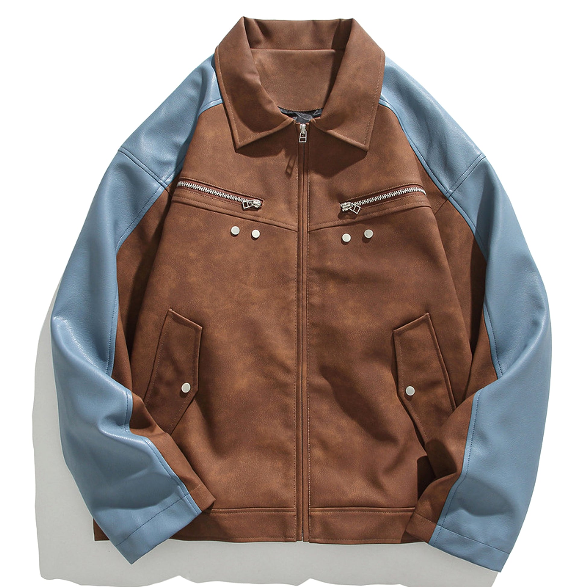 Street Hip-hop Loose High Street Leather Jacket For Men And Women - enhanced image 4