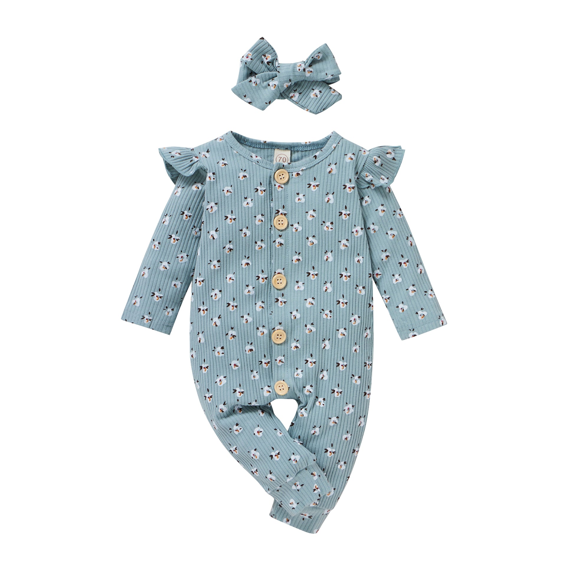 StripeNest™ – Two-Tone Cotton Romper for Babies & Toddlers - enhanced image 4