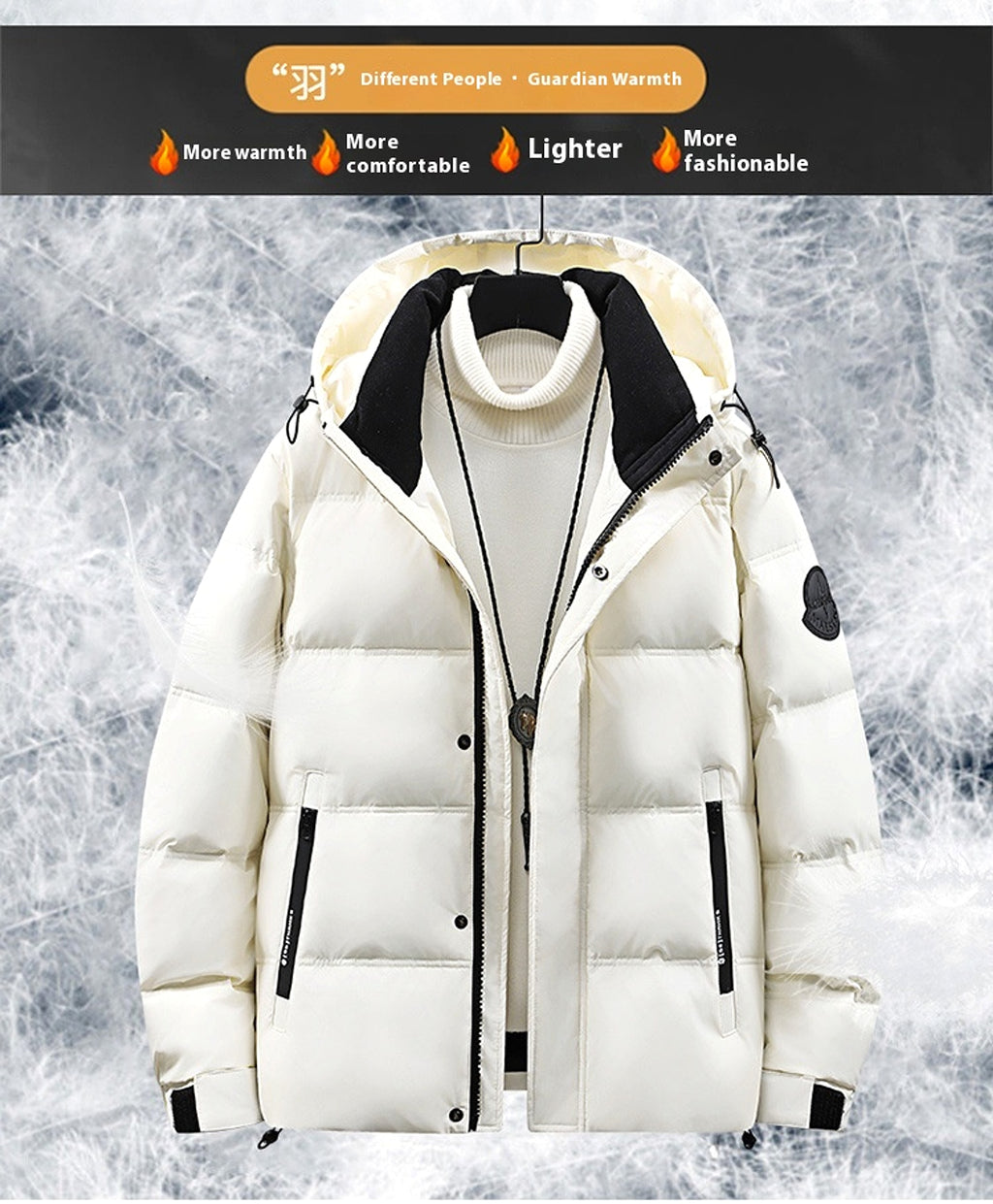 Thickened Warm Down Jacket Male mEN - enhanced image 4