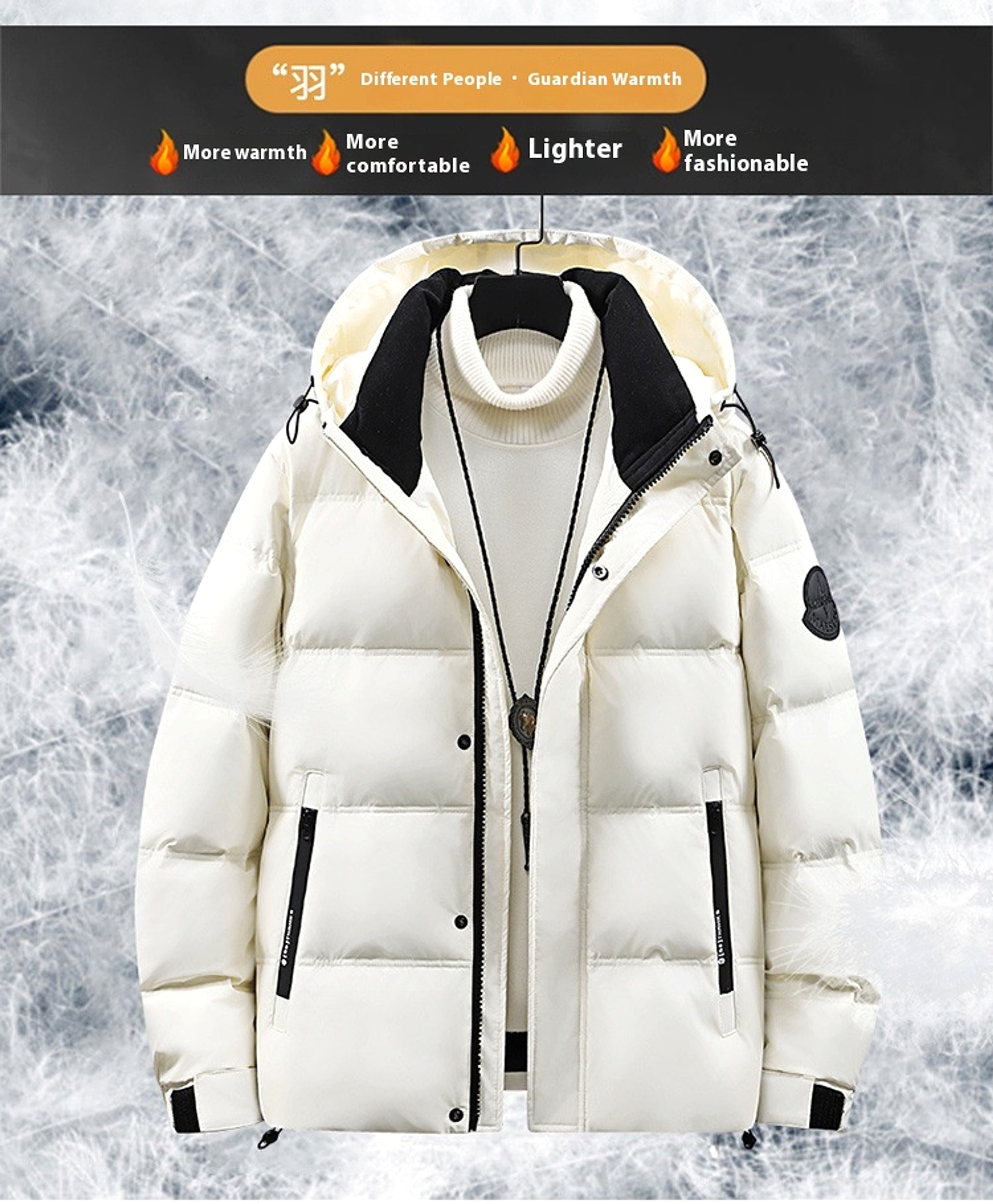 Thickened Warm Down Jacket Male mEN - enhanced image 4