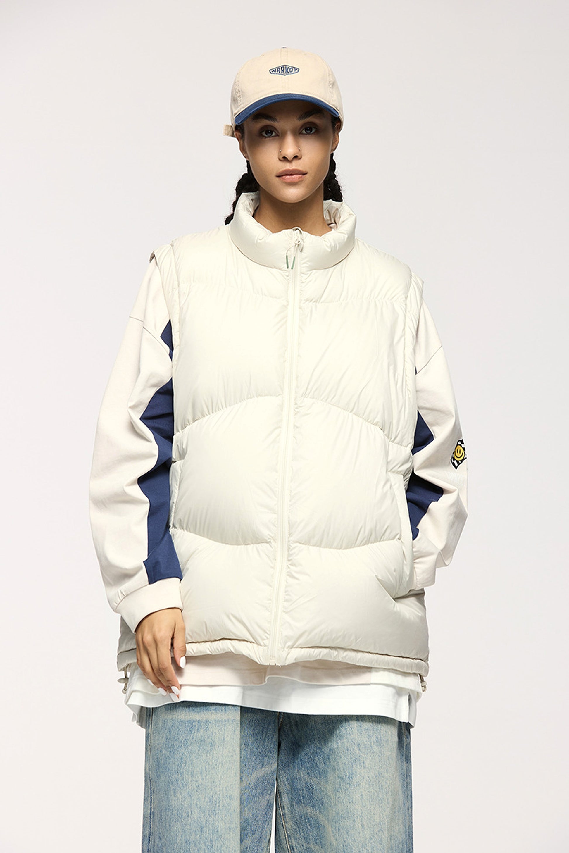 Thin And Portable Puff Down Vest White Duck Down Warm Vest Coat - enhanced image 4