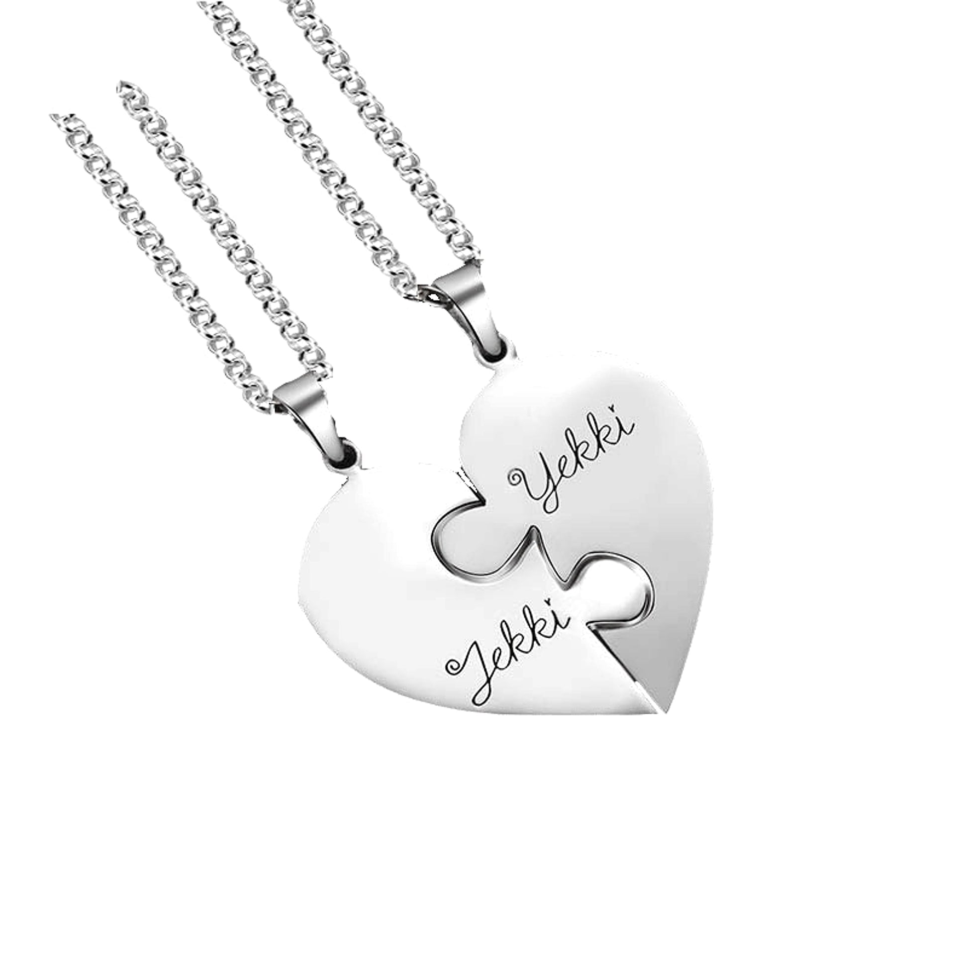 Personalized Family Pendant – Heart Necklace for Siblings & Loved Ones - enhanced image 4