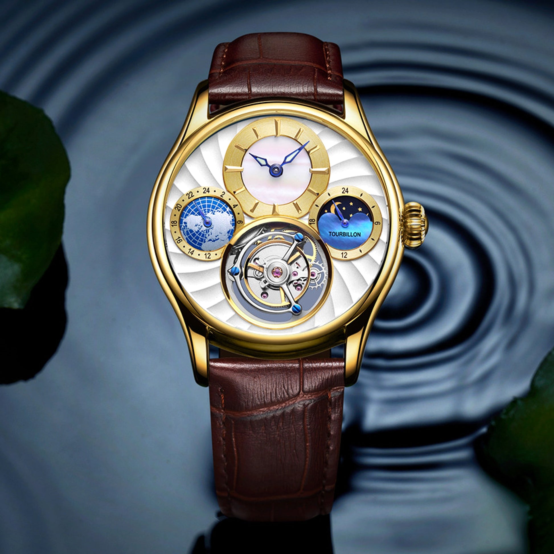 Tourbillon Hollow automatic men's business mechanical watch - enhanced image 4