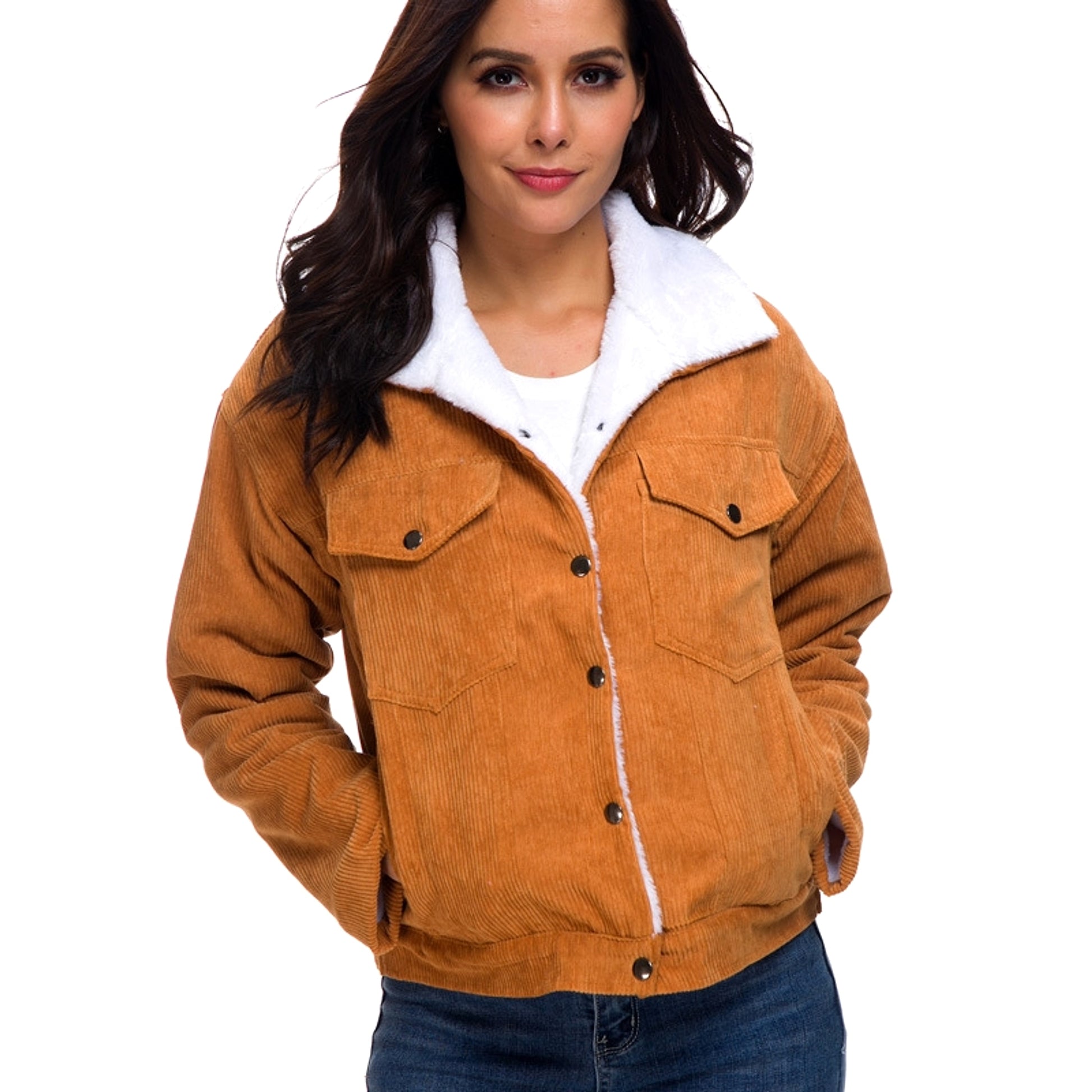 Vangull Autumn Corduroy Jacket Women - enhanced image 4
