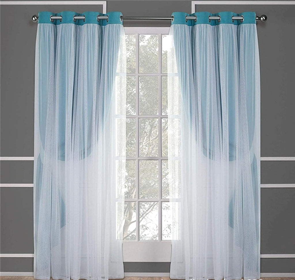 Velura™ – Double Layer Lace-Trim Blackout Curtain - enhanced image 4